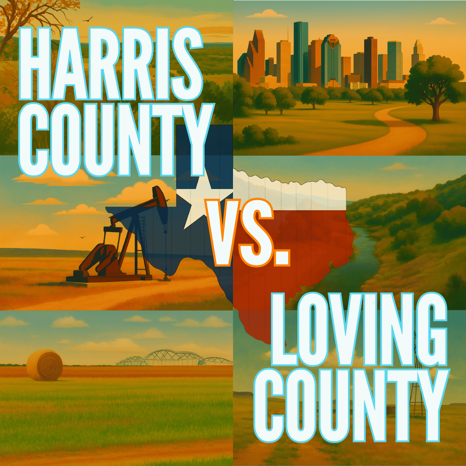 Harris County vs. Loving County