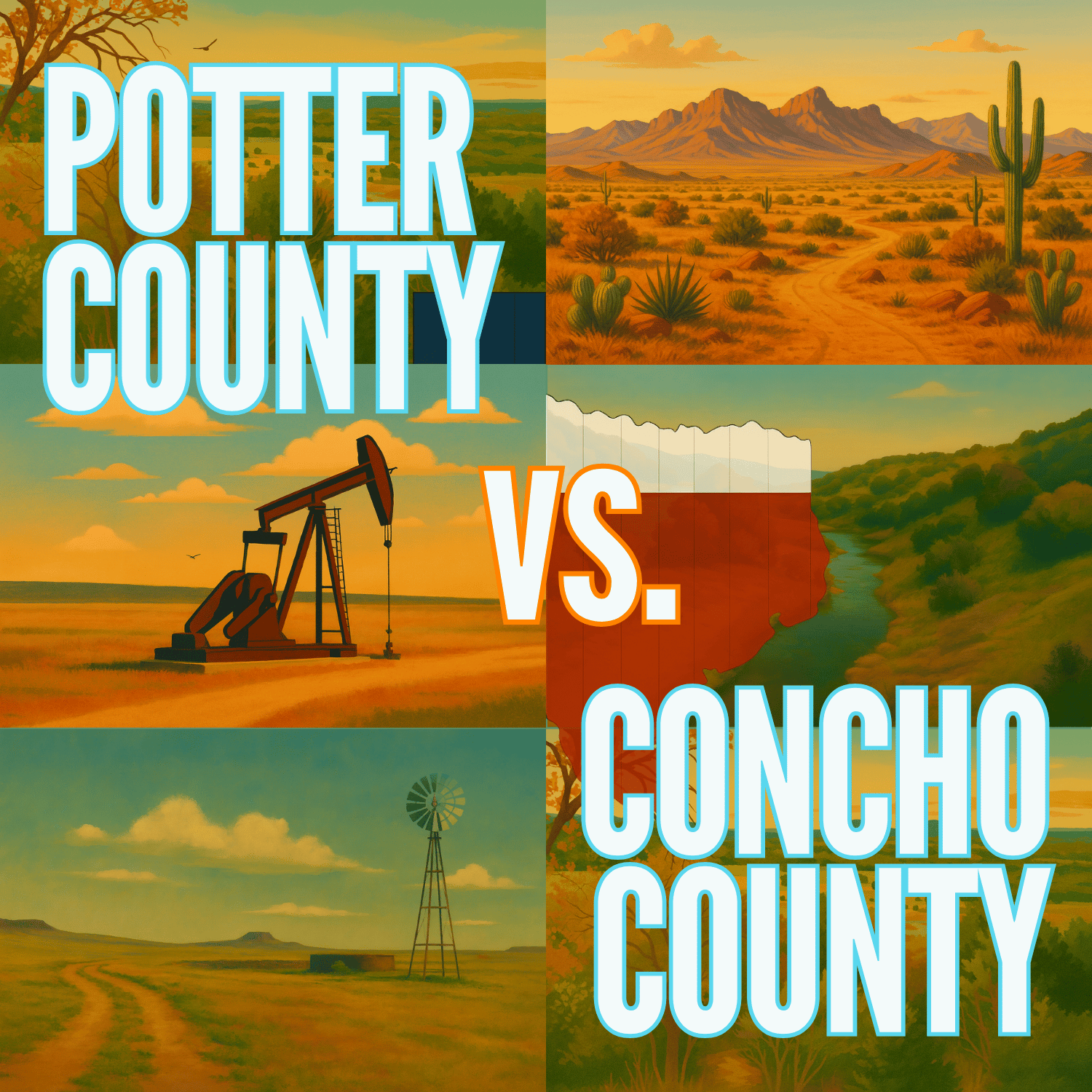 Potter County vs. Concho County