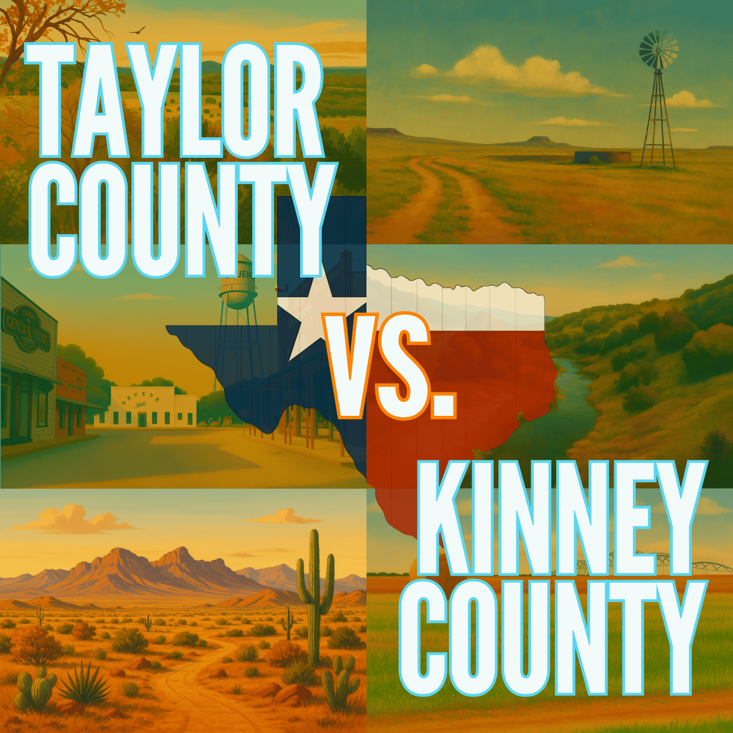 Taylor County vs. Kinney County