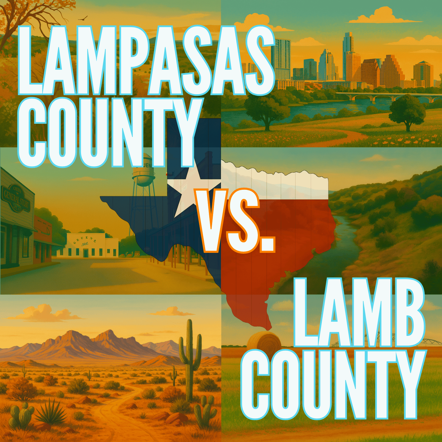 Lampasas County vs. Lamb County