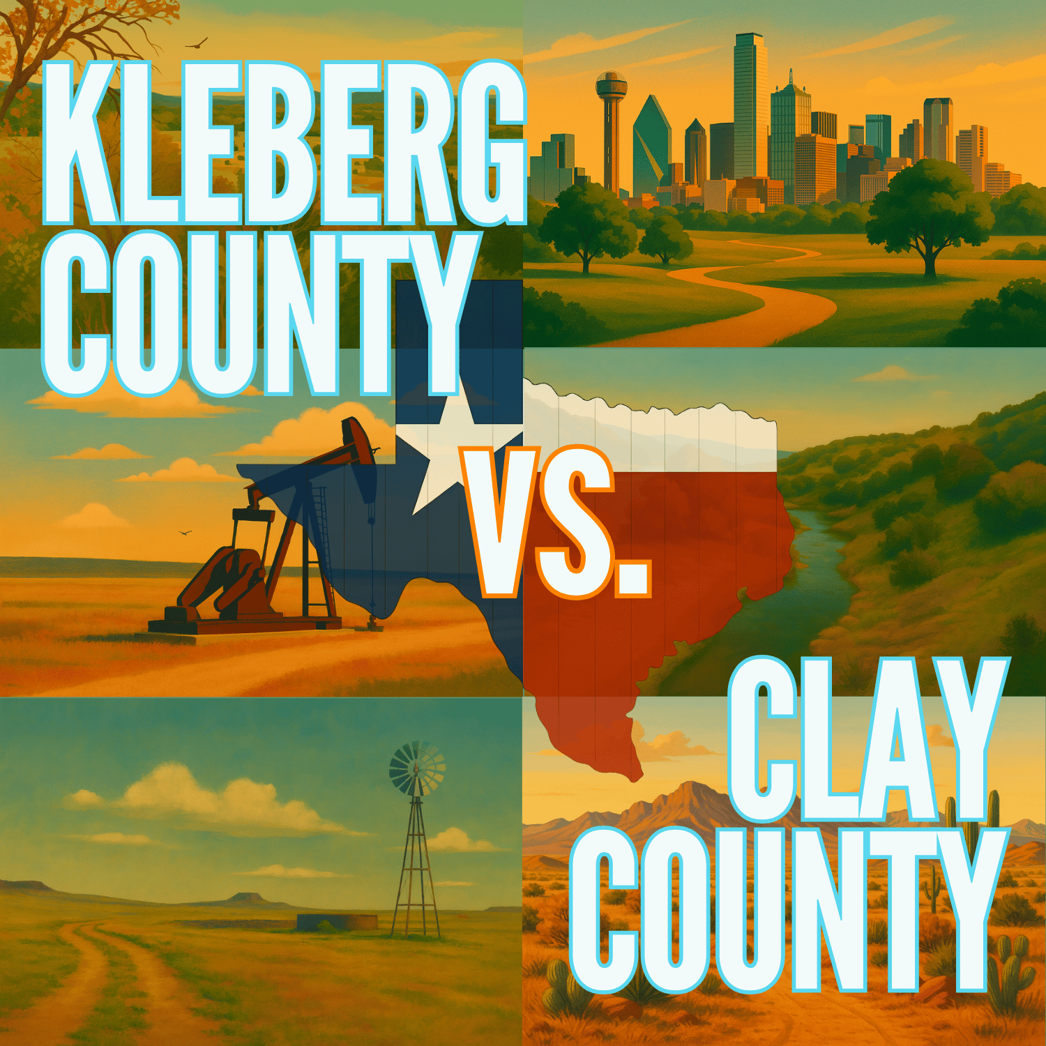 Kleberg County vs. Clay County