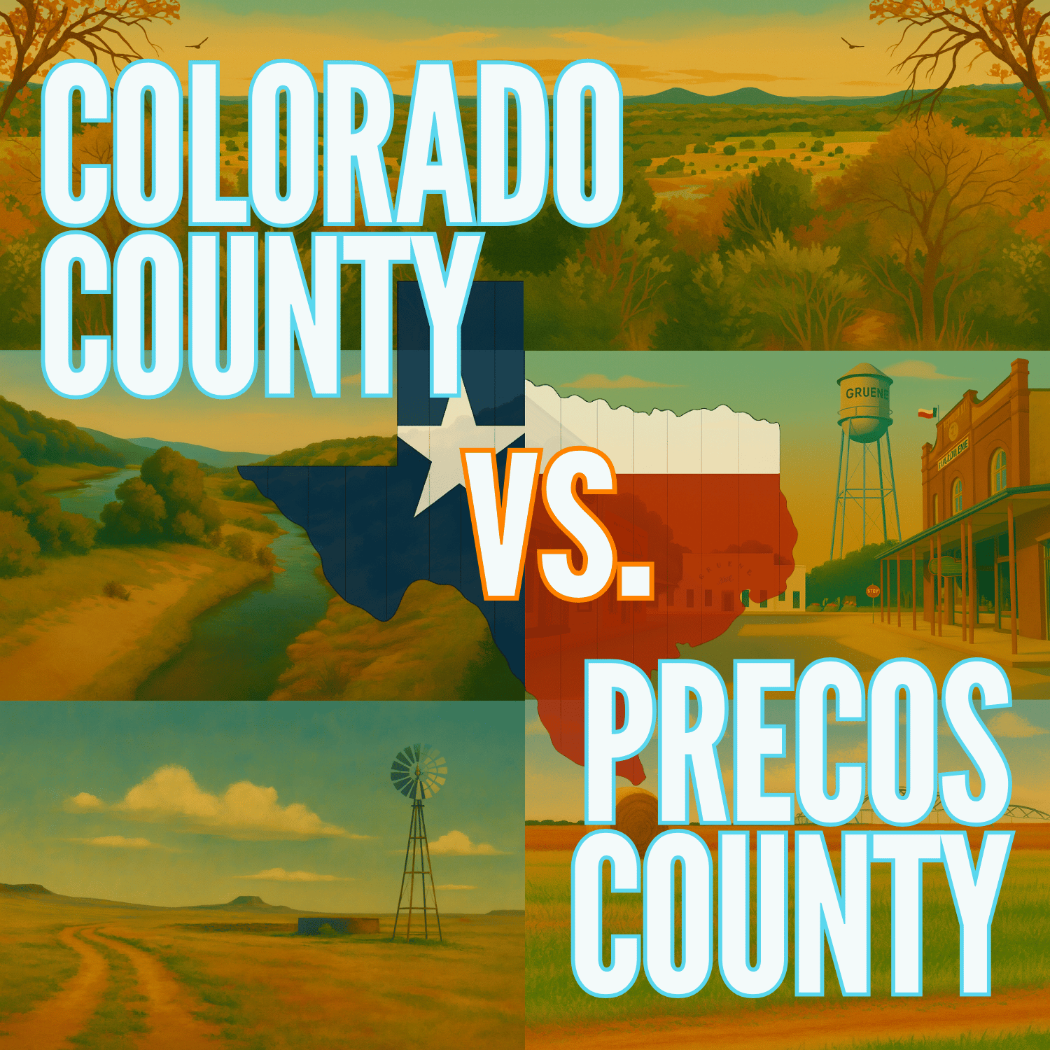 Colorado County vs. Pecos County