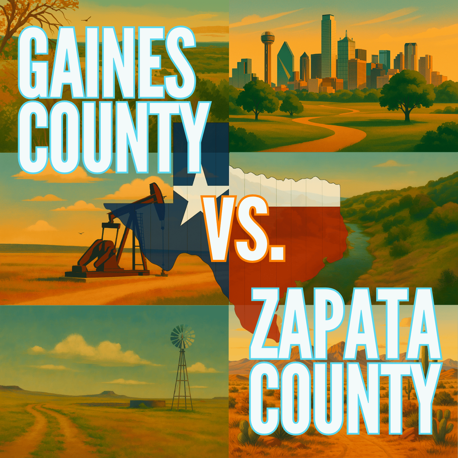 Gaines County vs. Zapata County