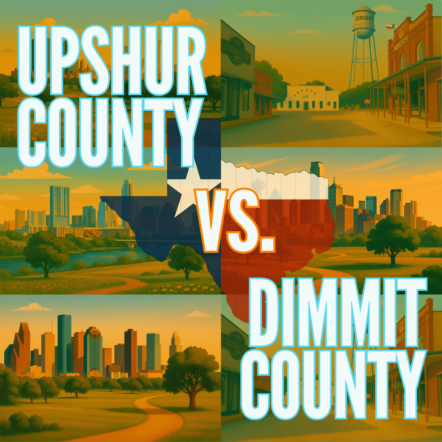Upshur County vs. Dimmit County