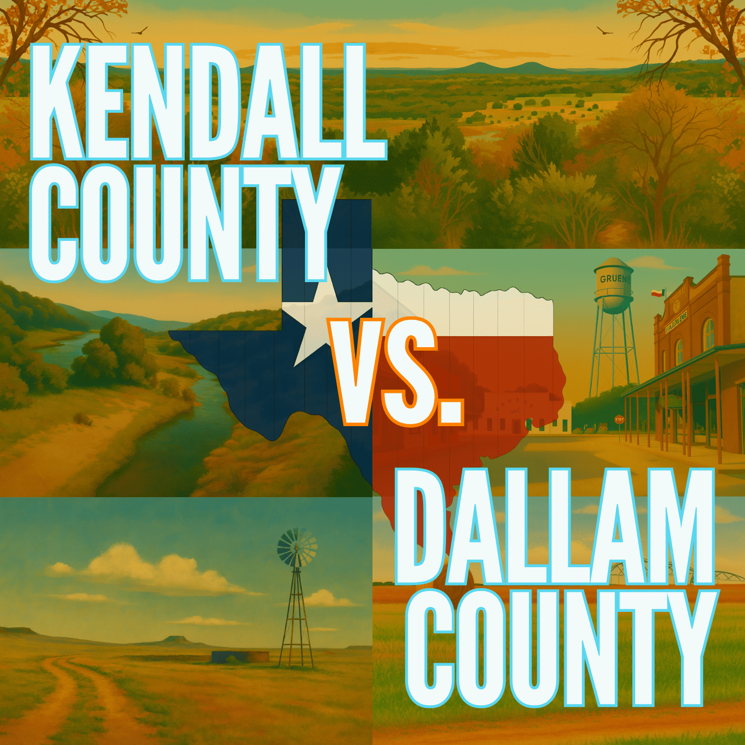 Kendall County vs. Dallam County
