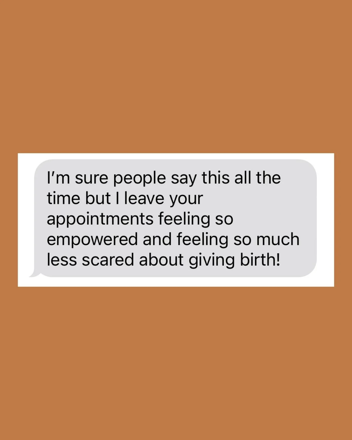 THIS RIGHT HERE IS WHY I DO WHAT I DO!

This is a patient of mines message to me after a birth prep session. If you are pregnant, I STRONGLY encourage you to come visit me so that you can feel this way about your upcoming labor&hellip;Every woman des
