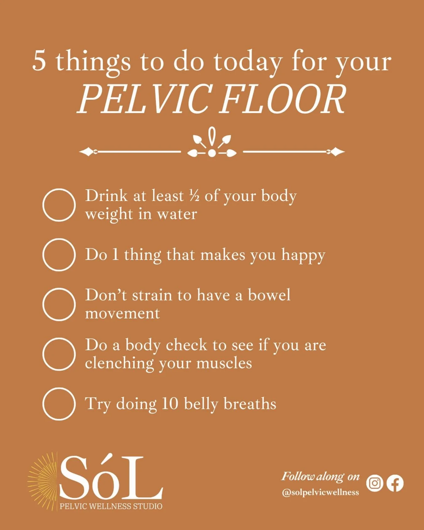 Let&rsquo;s give your pelvic floor some love today 🤍

Schedule your initial evaluation to learn more about how pelvic floor physical therapy can help improve your quality of life. Visit www.solpelvicwellness.com to schedule #pelvicfloorphysicalthera