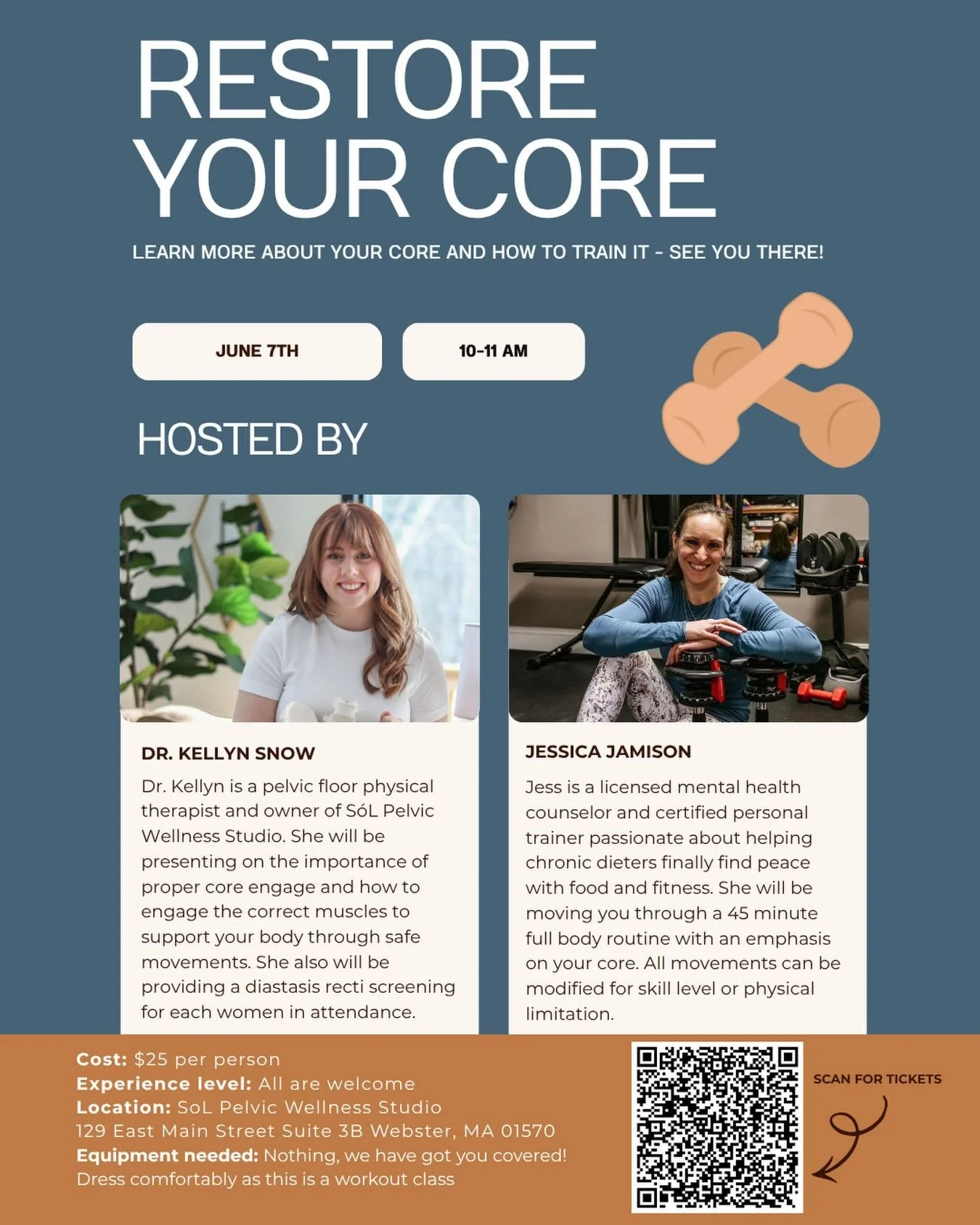 UPDATE!! I unfortunately had to postpone our workout class this past weekend to June 7th. We have 2 new open spots so sign up now while you can!!! This class is an absolute blast @jessbjamison 🎉🏋🏼🧡