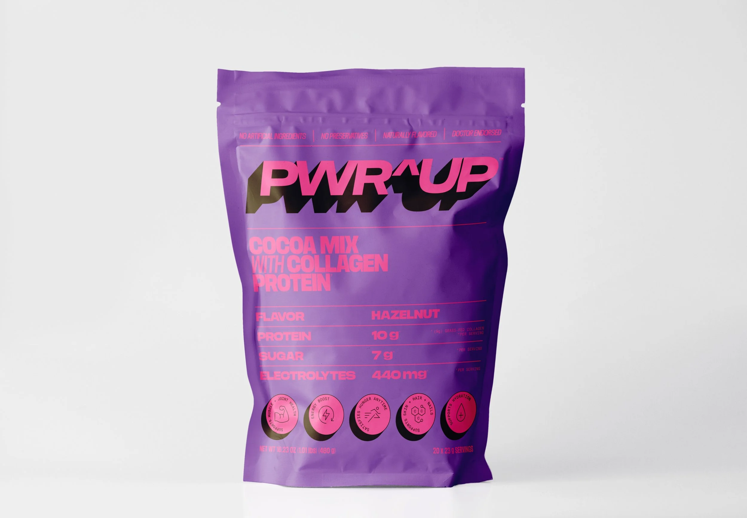 HAZELNUT-FREE FLAVORED COCOA MIX WITH COLLAGEN PROTEIN 16.23 oz (20 SERVINGS)