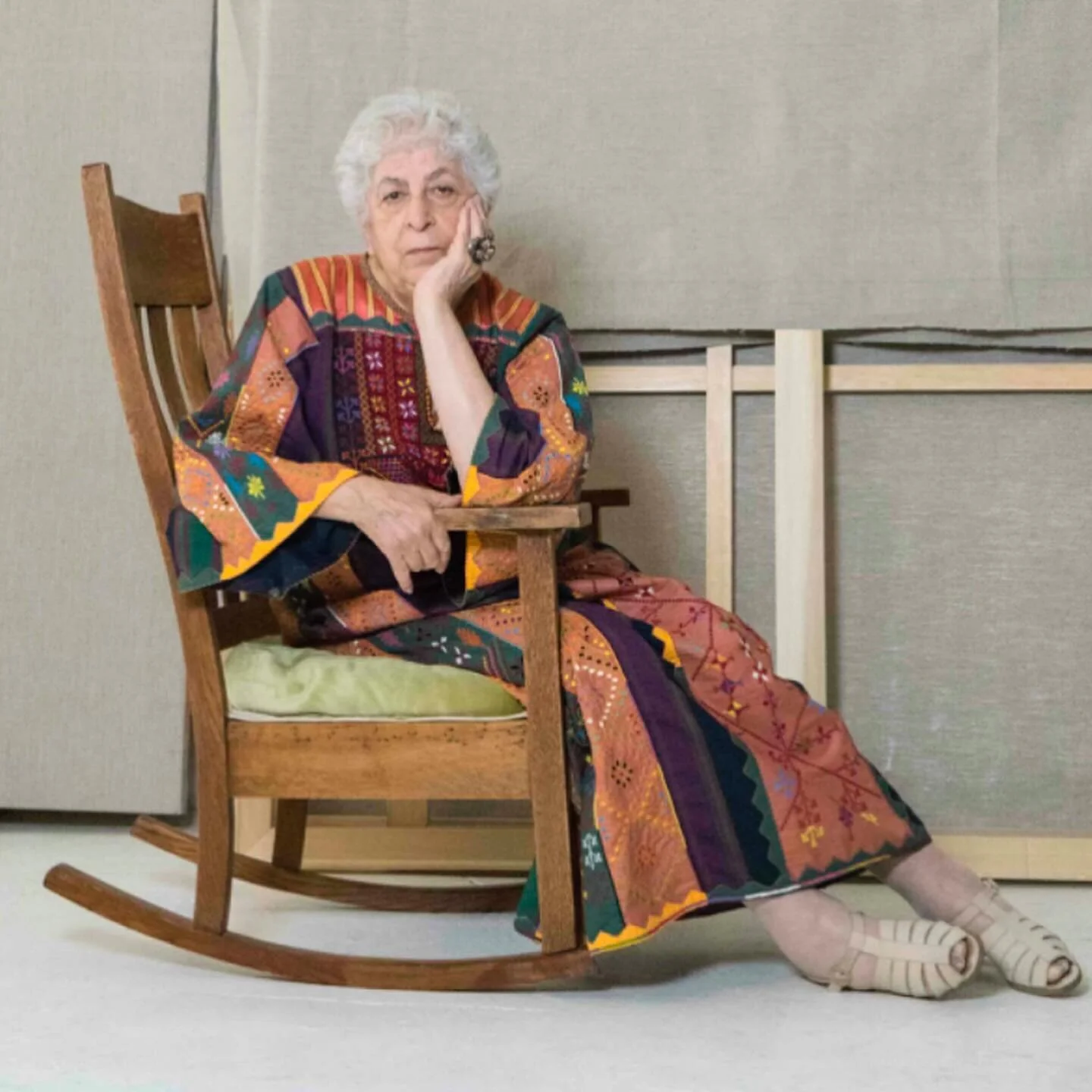 Samia Halaby in her studio over the years. 🖼️

Halaby, born in Jerusalem, Palestine in 1936, received her MFA from the University of Indiana in 1963. 61 years later, University of Indiana canceled her upcoming show because of her public criticism of