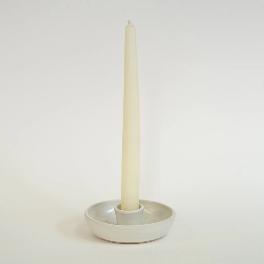 White Candle Holder