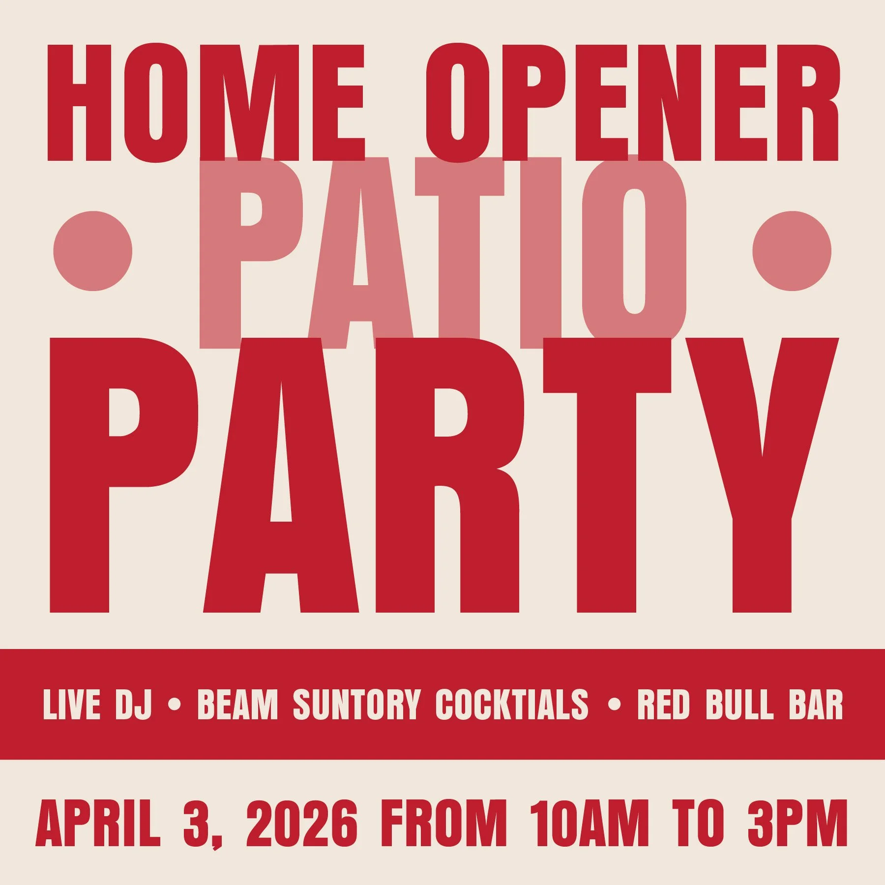 Home Opener Patio Party