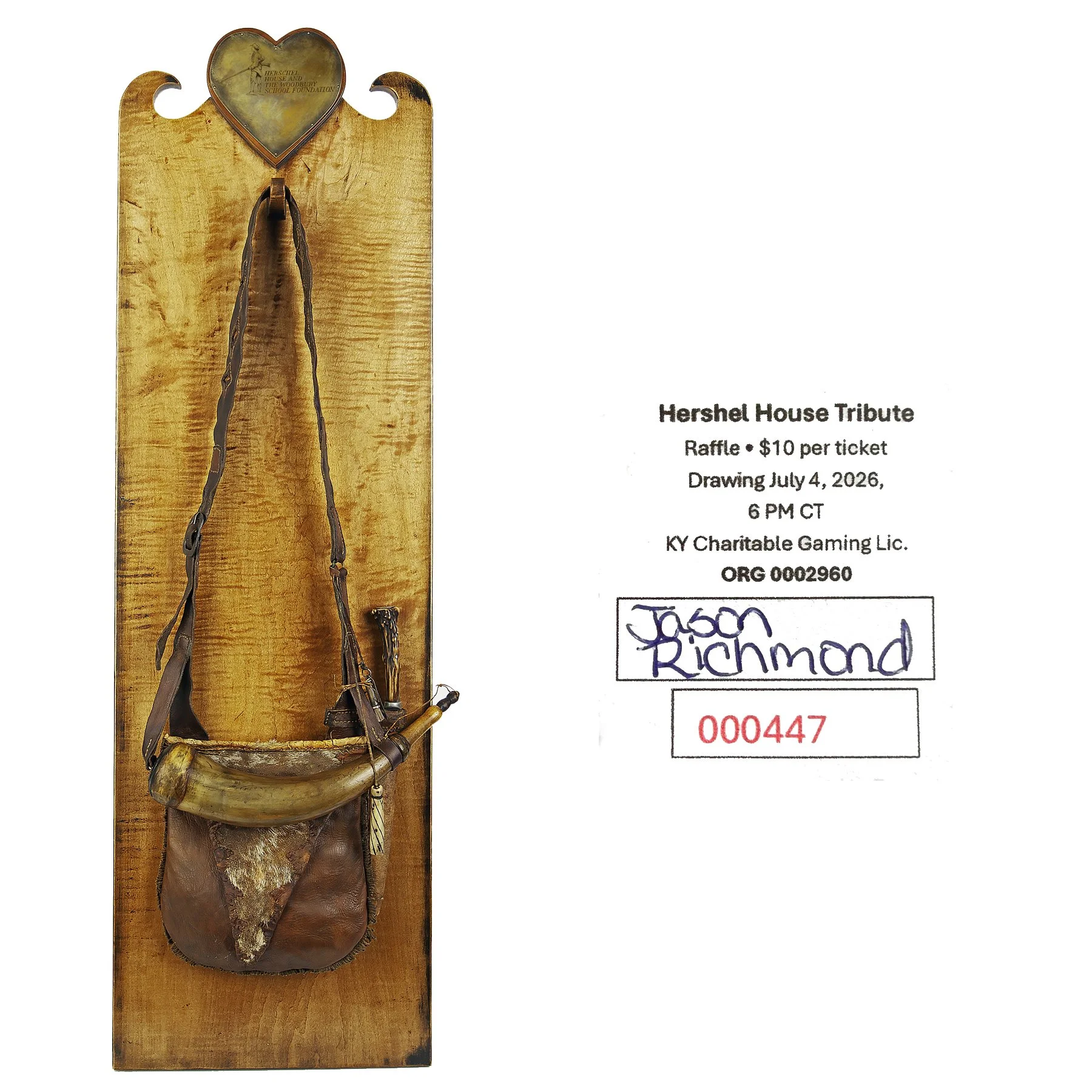 Congratulations to Jason Richmond for winning the Bag Set With Accoutrements Raffle!