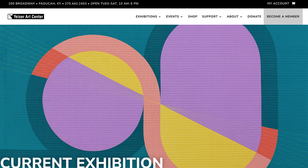 Citron Swirl quilt by Kelly Spell on the Yeiser Art Center website