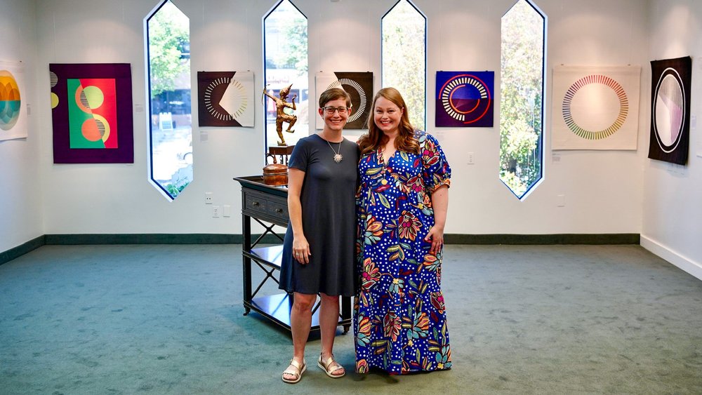 Kelly Spell and Audrey Esarey at the McLean Textile Gallery