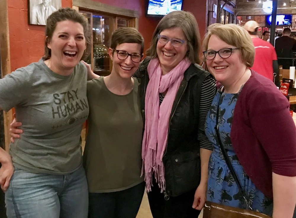  Beer and hot chicken with Melissa Everett, Michelle Bolt and Emily Doane. 