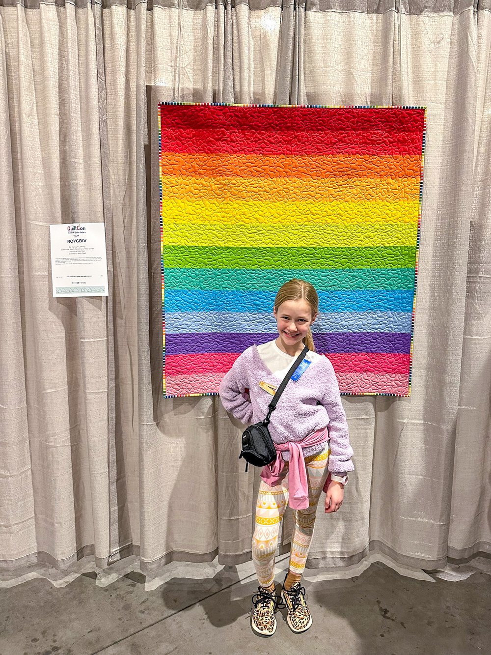 My niece had a quilt hanging in the Youth category