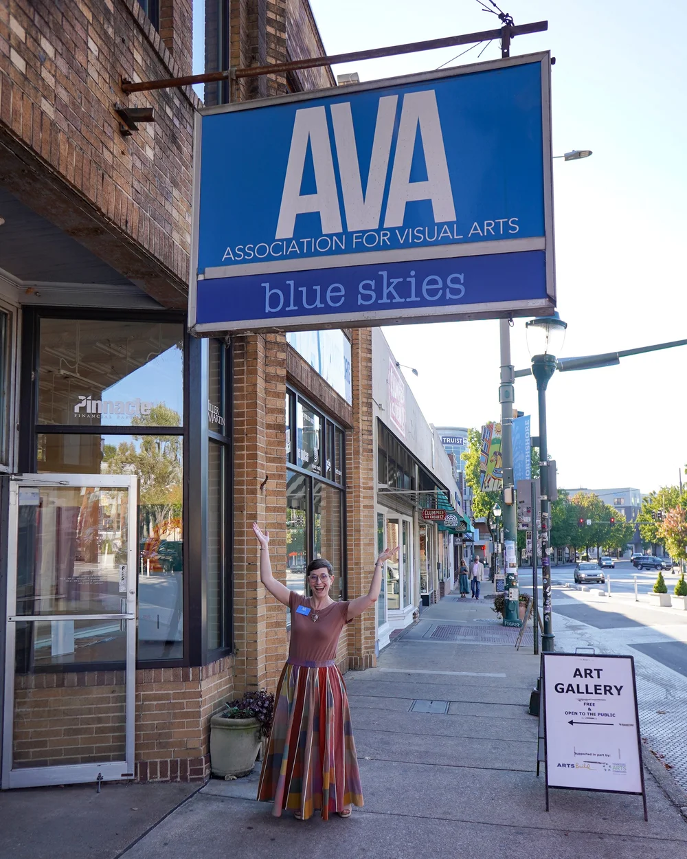 Outside the AVA gallery on Frazier Avenue in Chattanooga