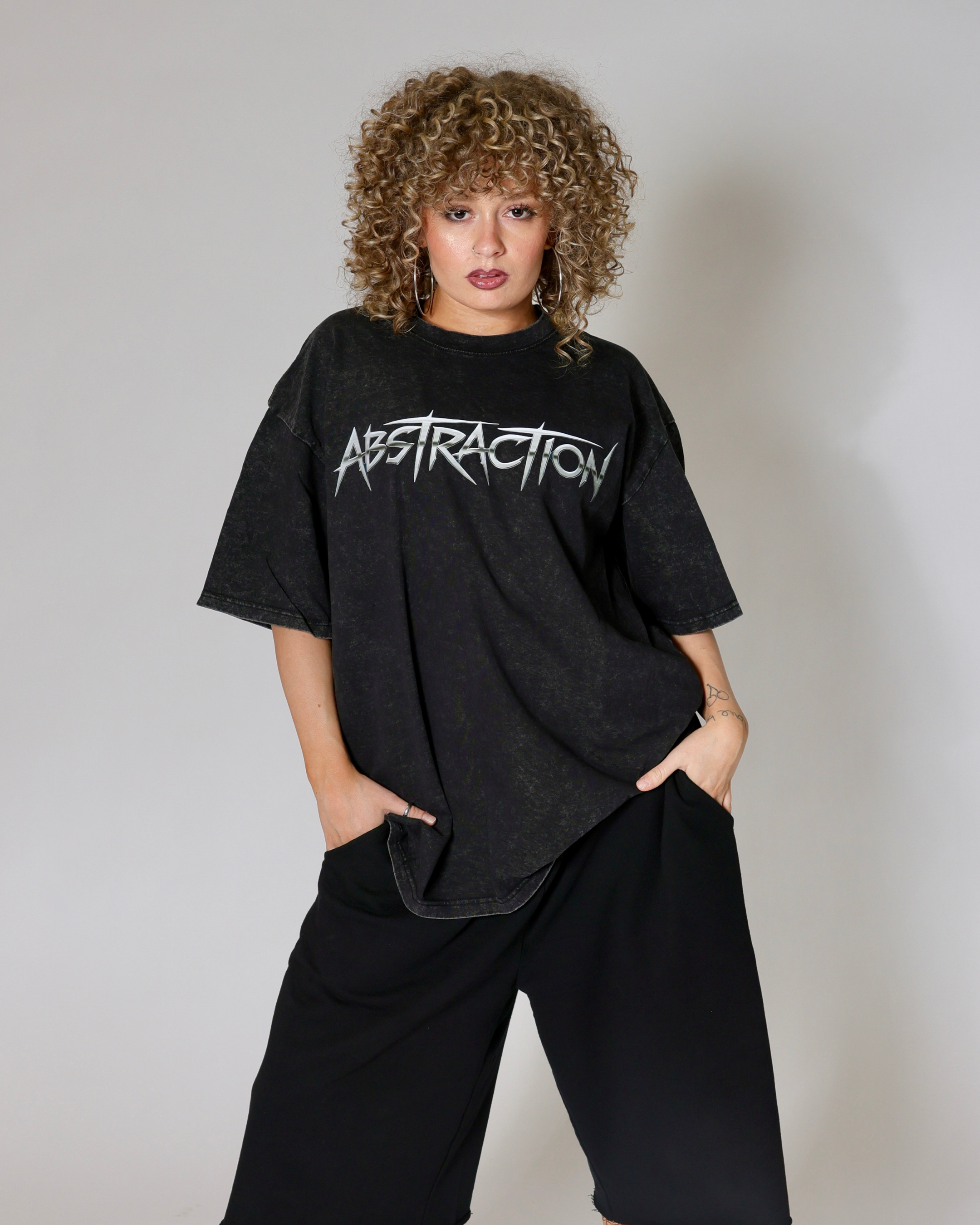 Abstraction Vintage Wash Oversized Tee