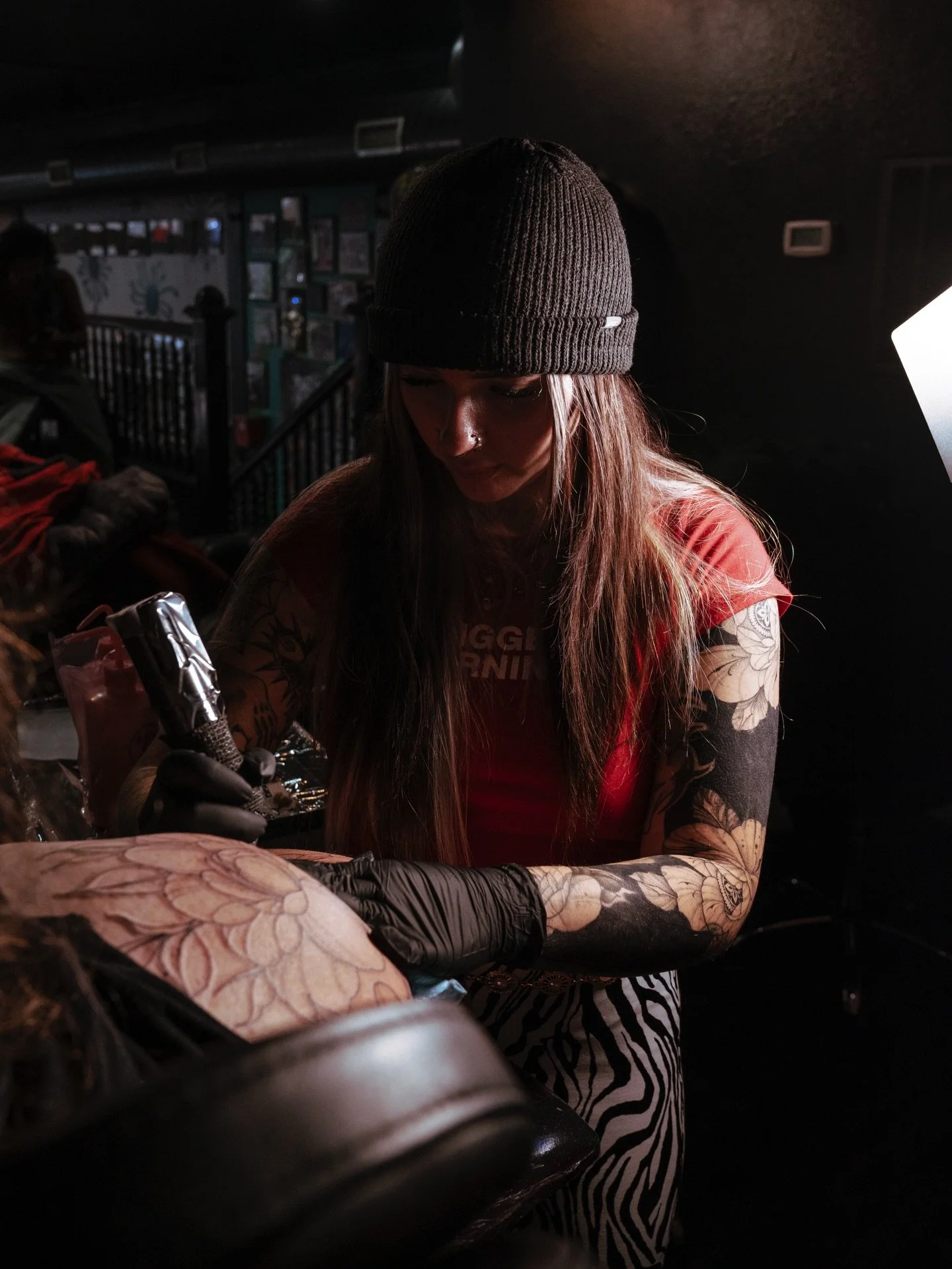 Behind the scenes of our artists locked in creating art for all of YOU! Thank you for choosing and trusting all of us here at Auralite Art Collective! If you are interested in booking your next session, drop a comment with &ldquo;TATTOO&rdquo; and we