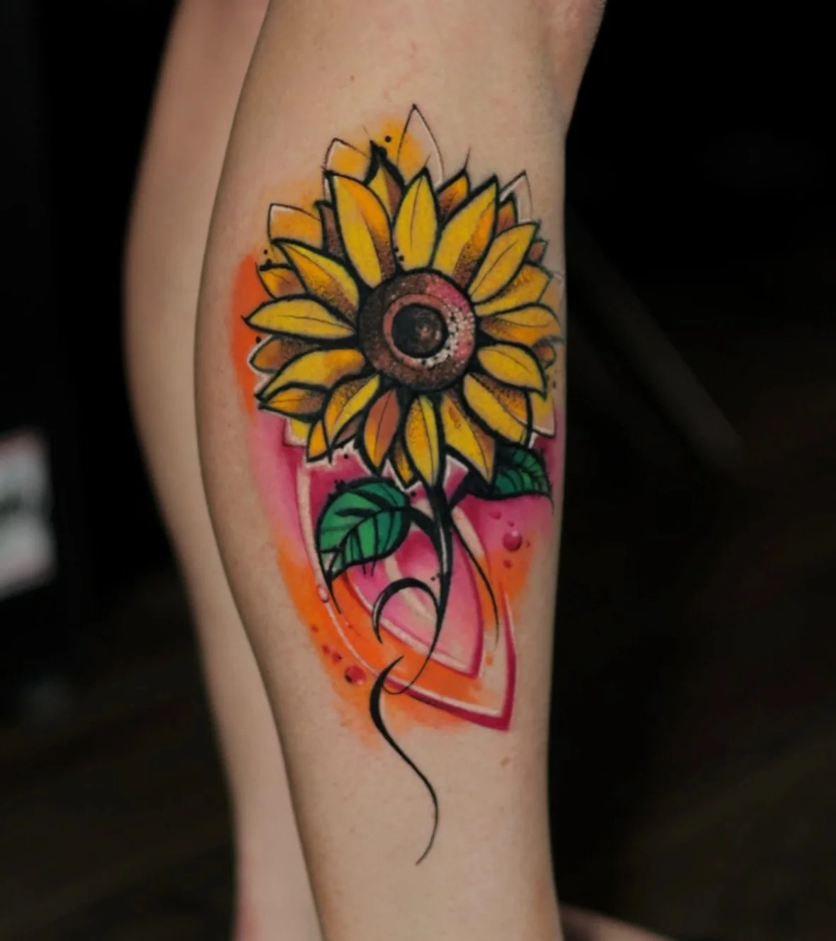 A beautiful, colorful rework done  by @luigitattoolife 
-
We have some artists with last minute availability this week if you&rsquo;d like to squeeze in a piece while the weather has cooled down! Click the link in our bio to fill out a booking form a
