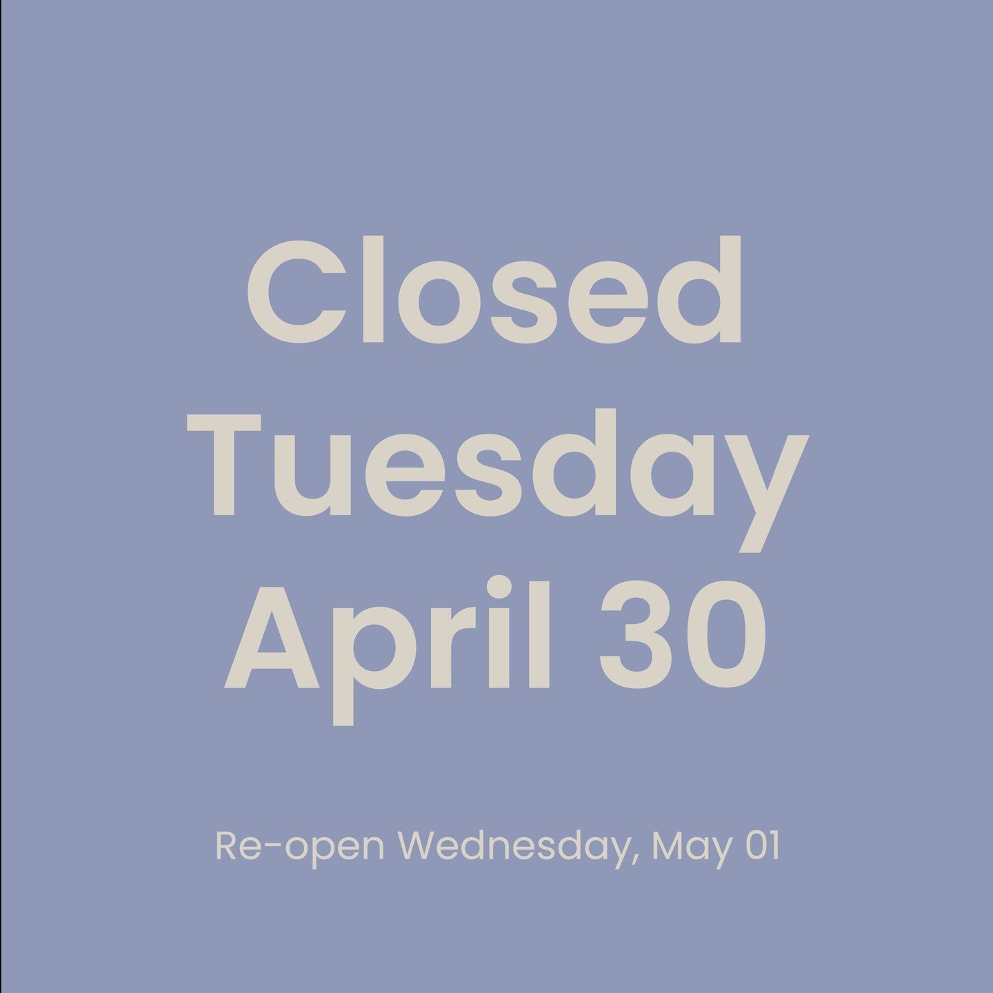 We will be closed on Tuesday, April 30! See you on Wednesday, May 1st. ⁠
⁠
#relishmuskoka