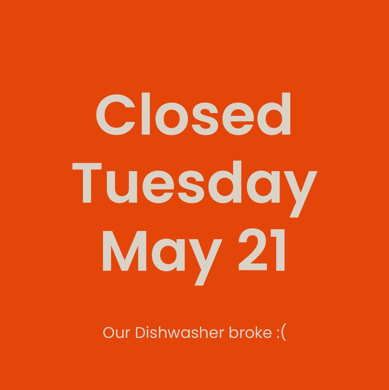 Our dishwasher couldn't keep up 🍽️ We will be closed Tuesday, May 21. See you Wednesday! ⁠
⁠
#relishmuskoka