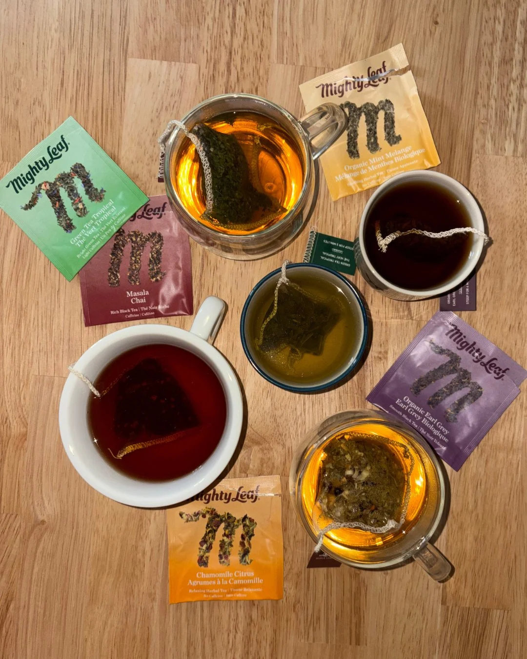 Introducing @mightyleaftea 🫖 we are now exclusively serving up mighty leaf, and honestly have been loving it! Let's chat about the flavours:⁠
⁠
🌴Green Tea Tropical⁠
🫚Masala Chai⁠
🍃Organic Mint Medley (current fave)⁠
🍋Chamomile Citrus⁠
☕️Organic 