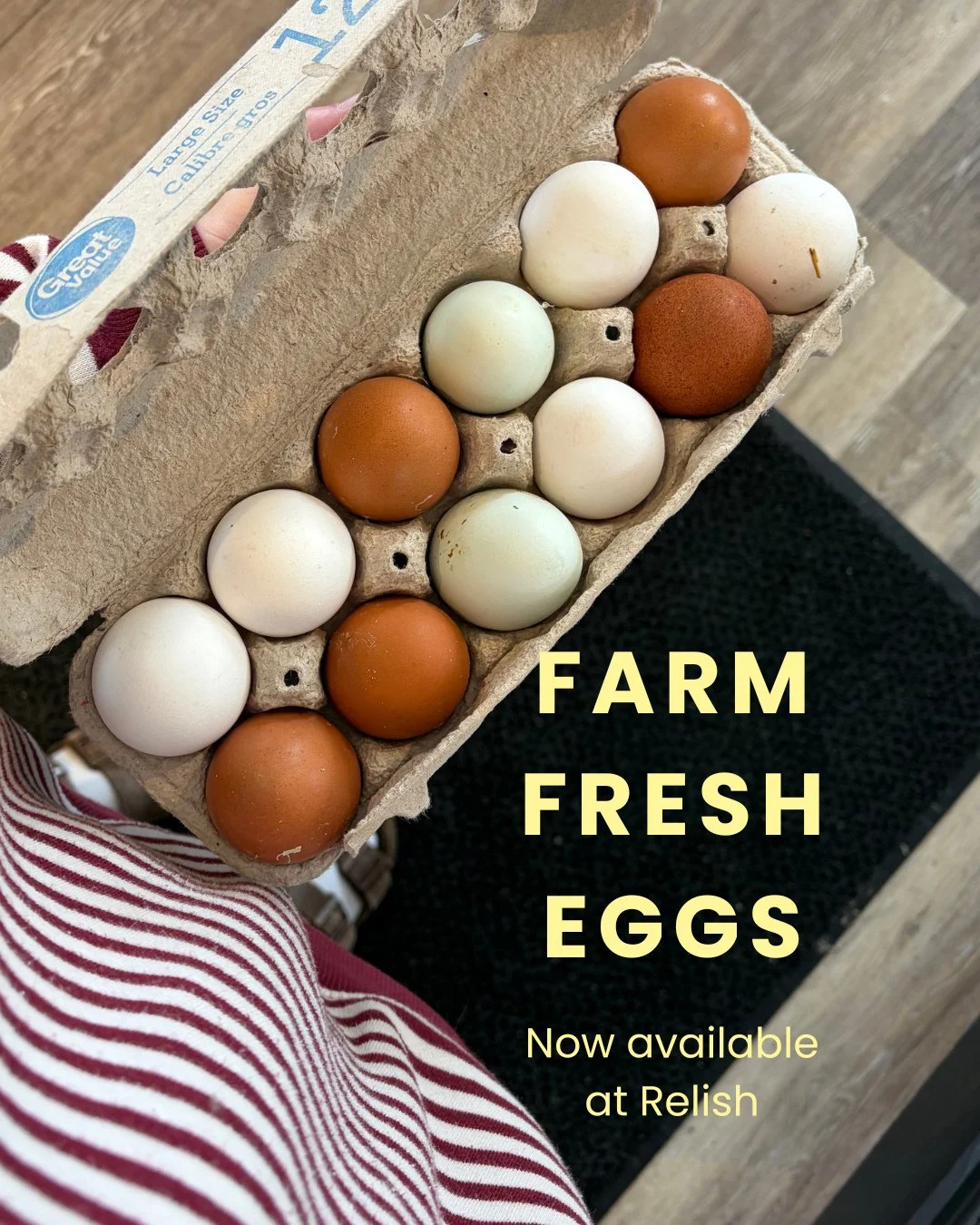 🐓 Big news, farm fresh eggs have landed at Relish Muskoka! Local, fresh, and hormone free. Come get yours! 🥚 ⁠
⁠
#FarmFreshEggs #Muskoka #ShopLocal #FreshFromTheFarm