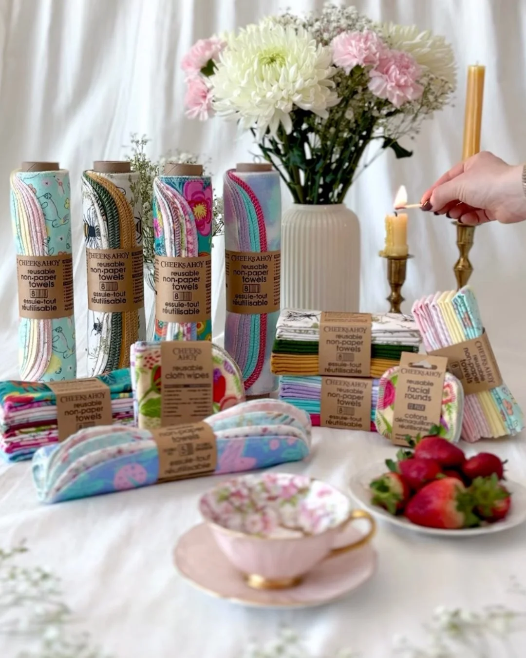 We're so excited to have @cheeksahoyhandmade back at Relish! Zero waste essentials for your home 🌿 handmade in Peterborough, Ontario. ⁠
⁠
#relishmuskoka #muskokalife