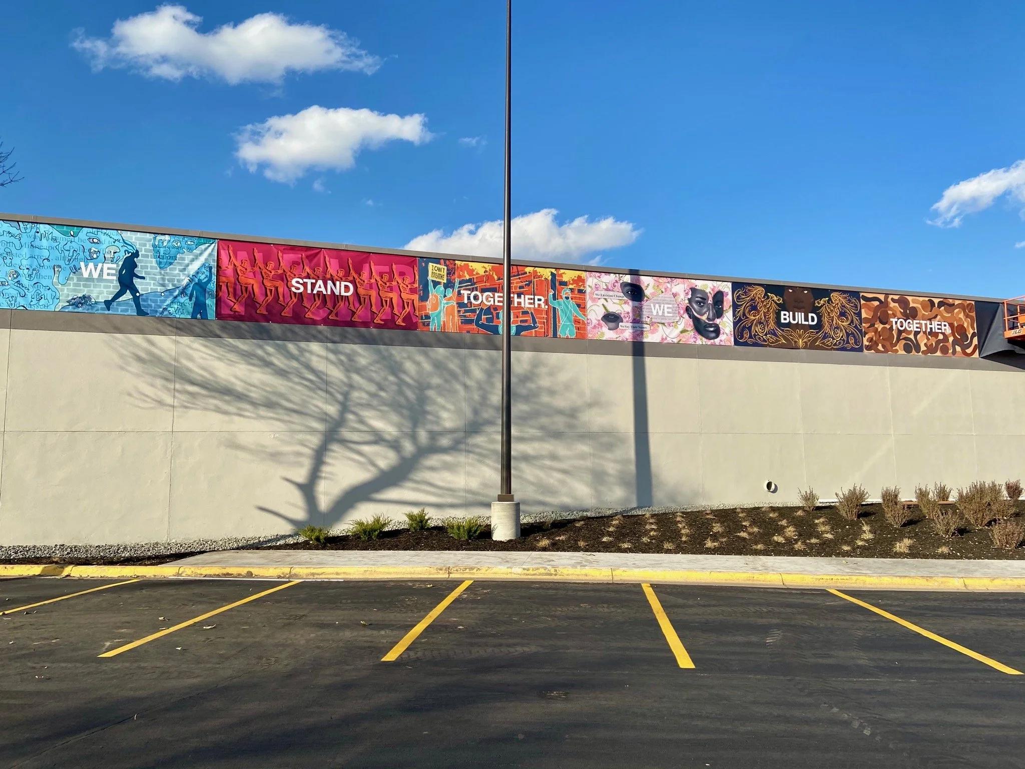 Full Lake St. Target Mural "We Stand Together, We Build Together"