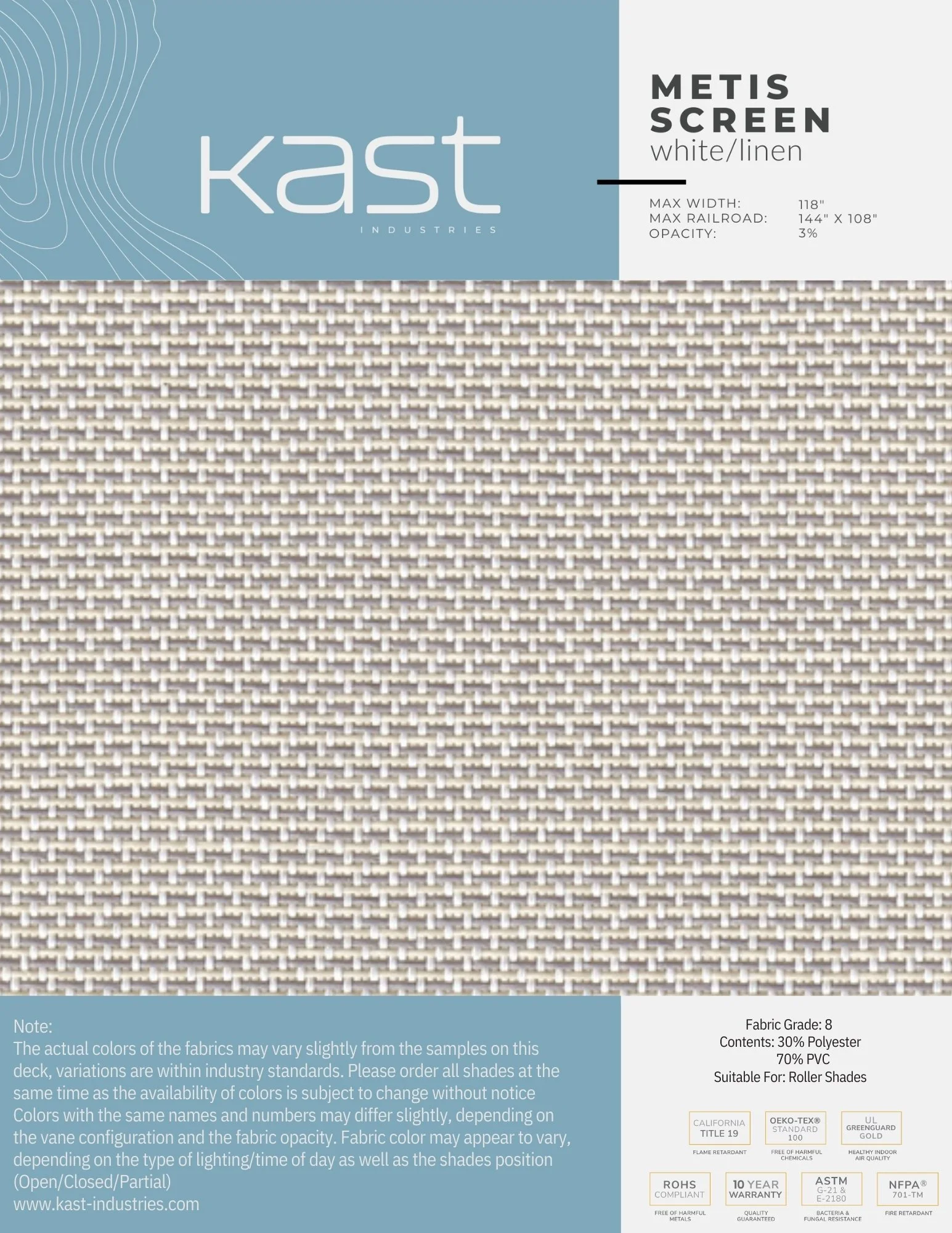 Swatch of white linen fabric with a textured woven pattern.