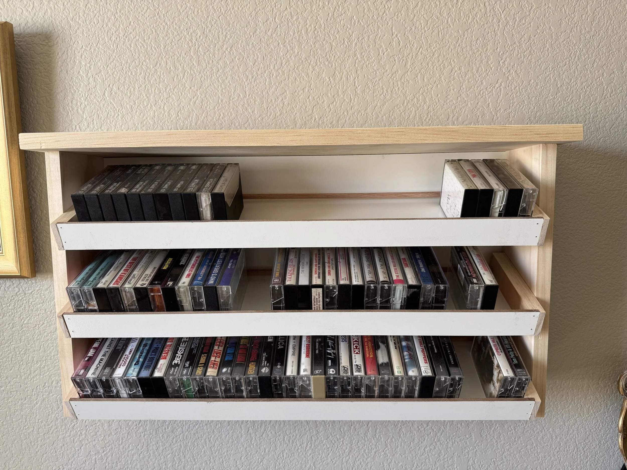 A Modern Cassette Tape Shelf