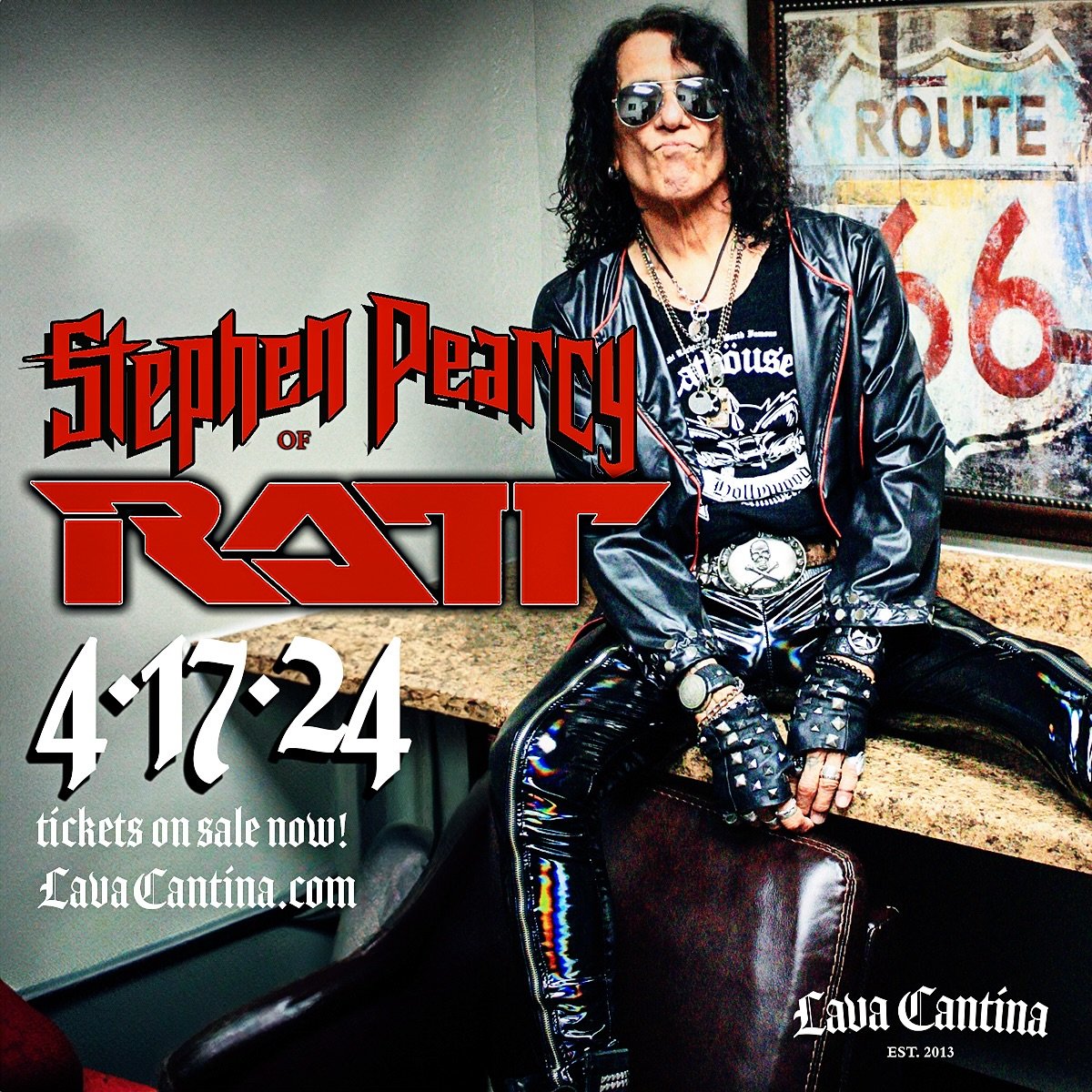 🔥 Get ready to go Round &amp; Round with Stephen Pearcy of RATT as he will be LIVE  @lavacantinatc on Wednesday, April 17th starting at 7PM!! 🔥

🎟️🎟️➡️ LavaCantina.com

👀 General Admission for this show is CHARGED. Reserved seating on our VIP Pa