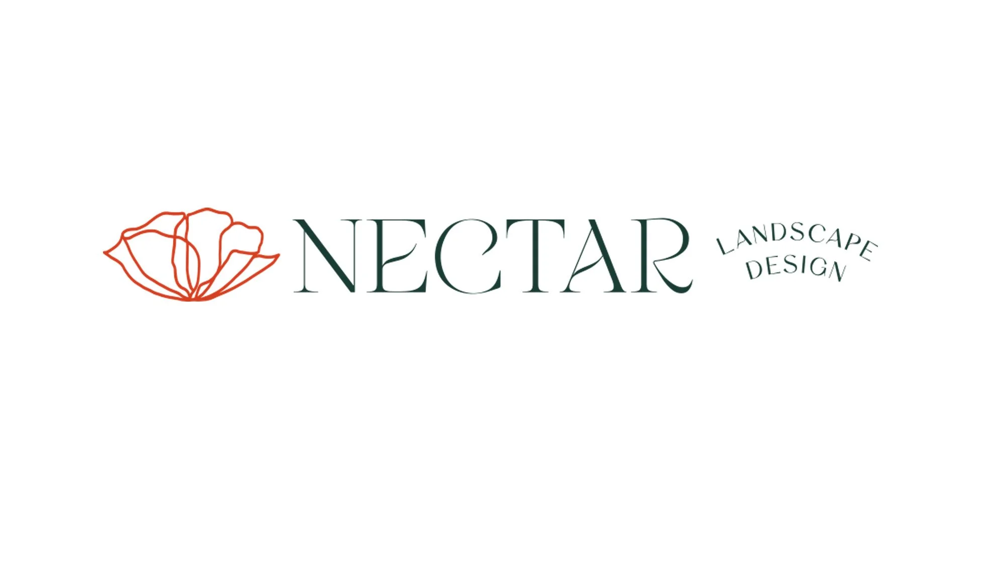 Nectar Landscape Design logo with floral graphic.