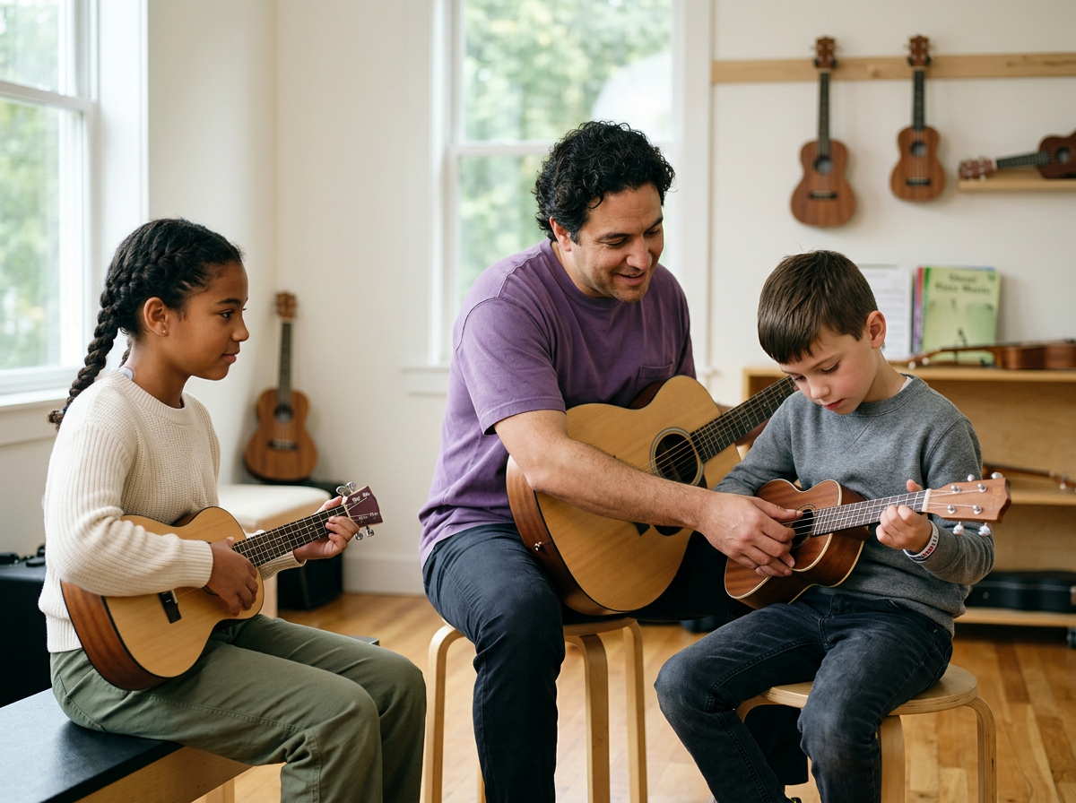 Guitar &amp; Ukulele Music Workshop - Day 1 - <span class="sqsrte-text-color--accent">Free guitar or ukulele included!</span>