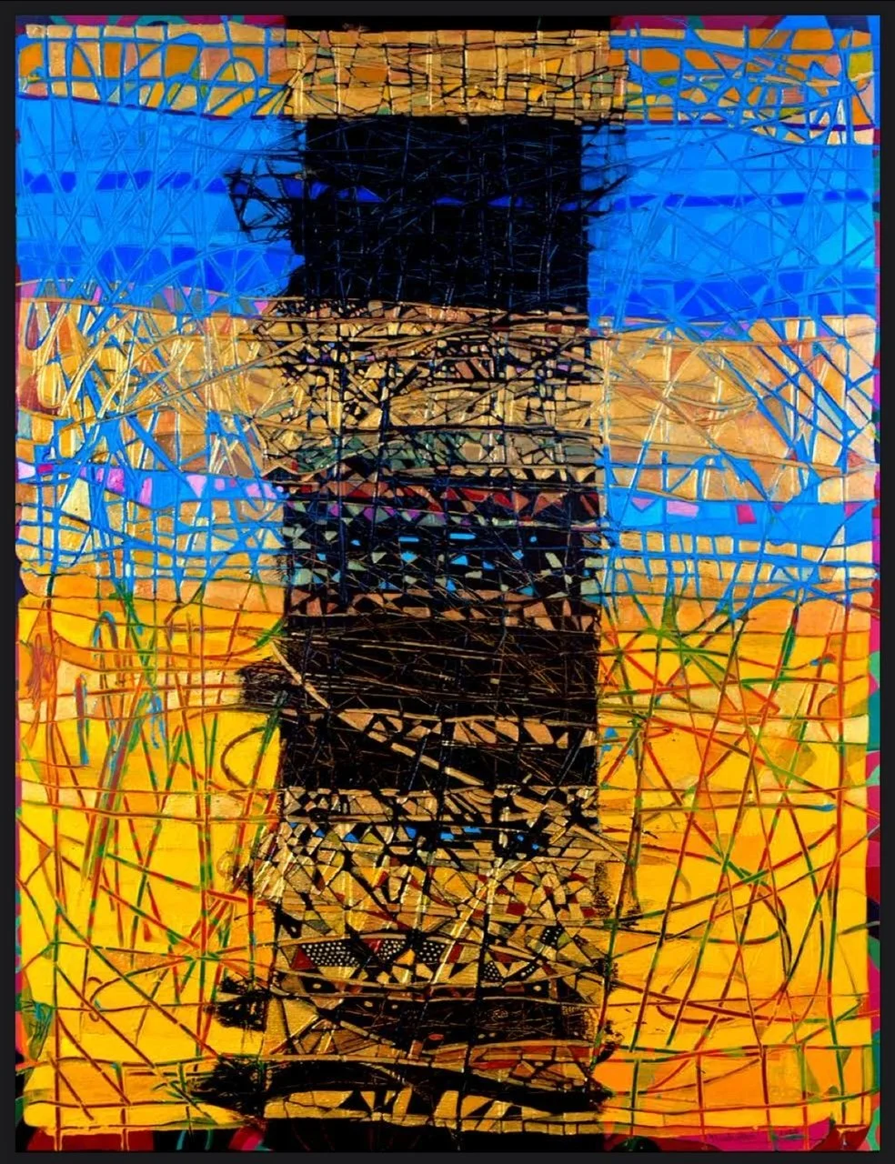 Blue Skies over Golden Wheat Fields