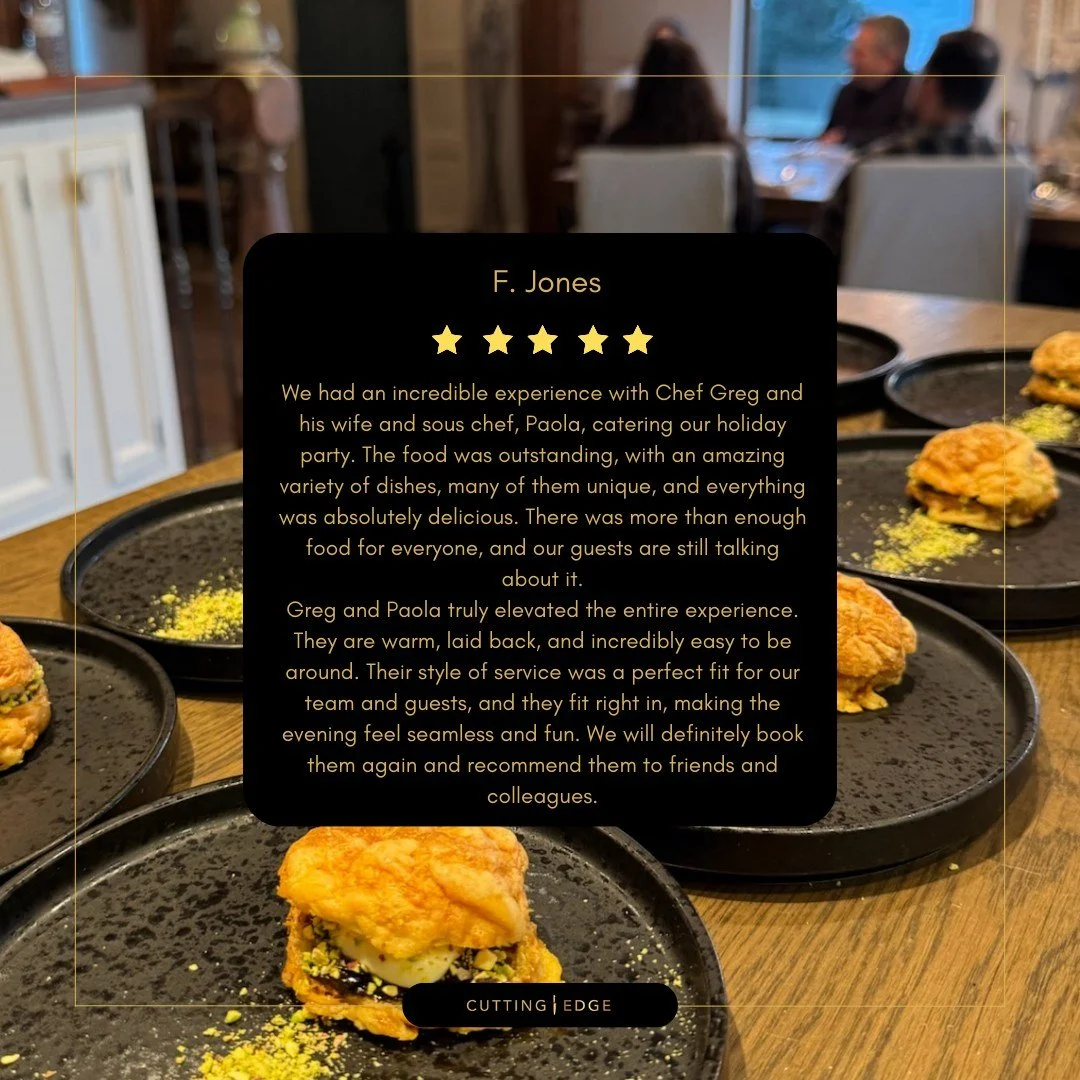 Holiday parties done right ✨

We love creating experiences where great flavours meet warm, relaxed service, and where chefs feel like part of the party, not just behind the scenes. 
Thank you for trusting Cutting Edge to elevate your celebration. We&