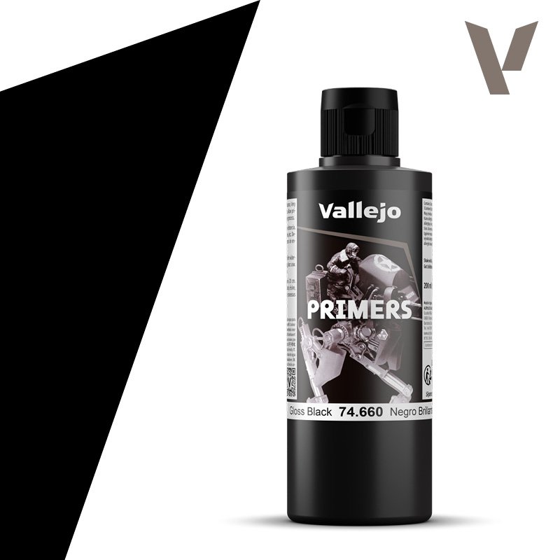 Imprimacion Acrilica Negro Brillante - Botella 200ml.