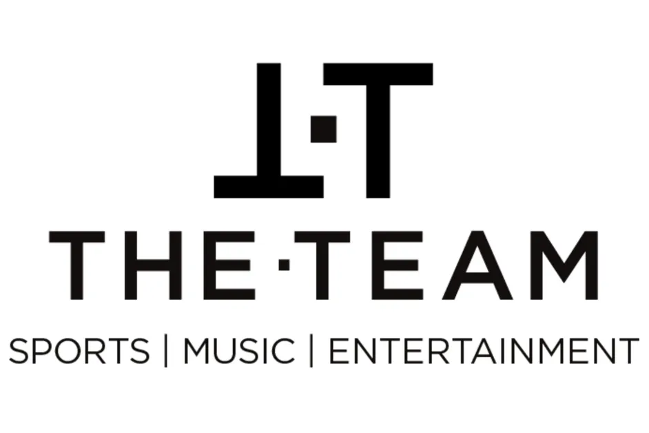 Logo with the text "IT THE TEAM" and the words "SPORTS | MUSIC | ENTERTAINMENT" below.