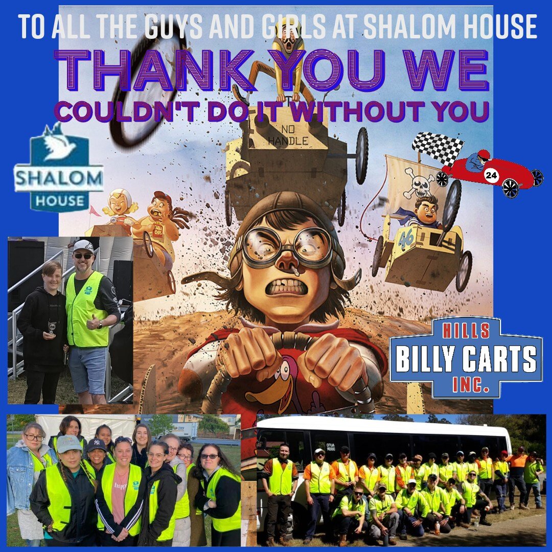 Shalom House Perth WA  guys and girls have been an integral part of the Hills Billy Carts Festival since its inception. The guys start early the day before with the transporting and setting up of the race barriers and putting up gazebos and shelters.