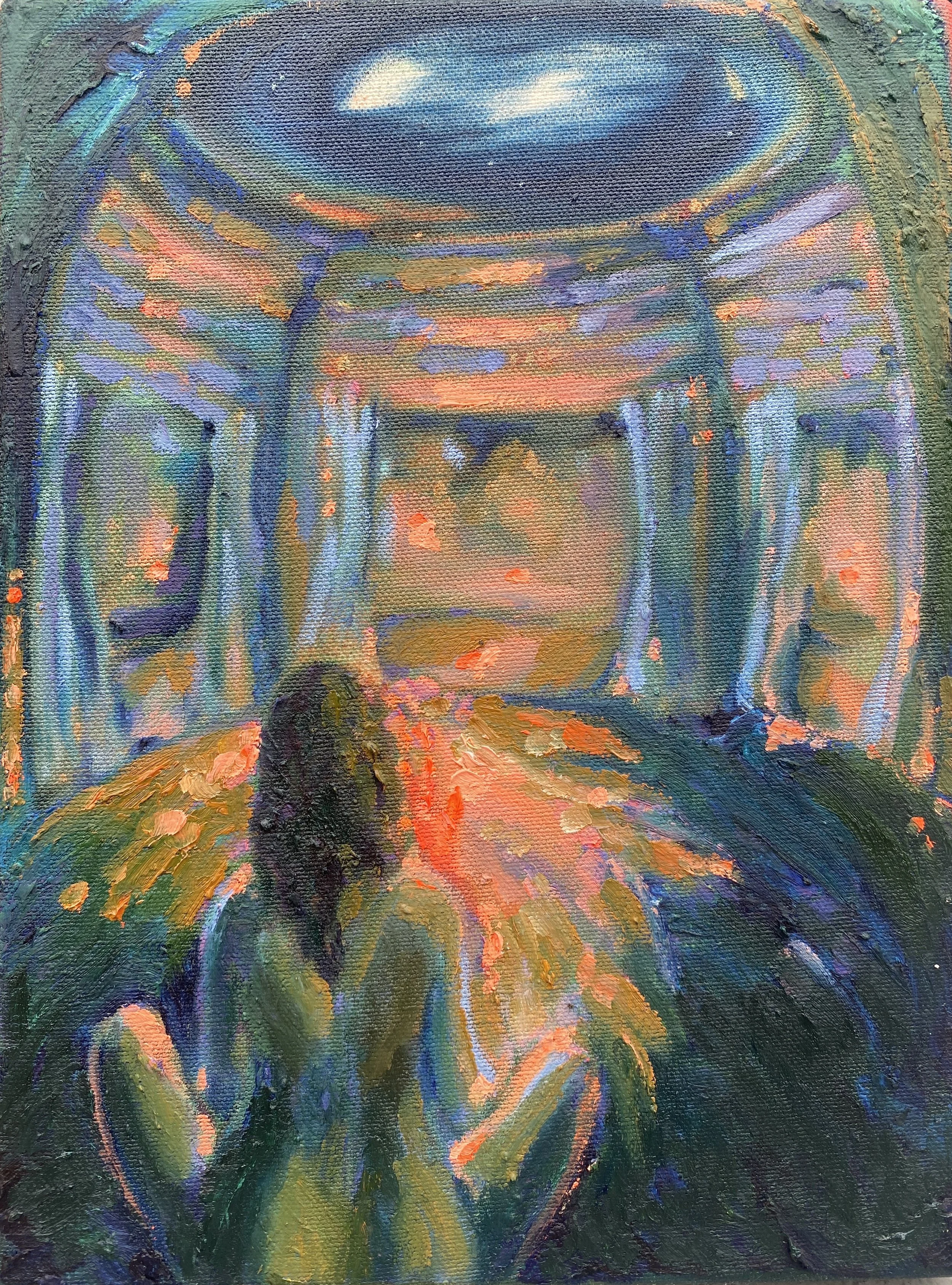 Rêverie II, 9x12, Huile et médium à cire froide sur toile
