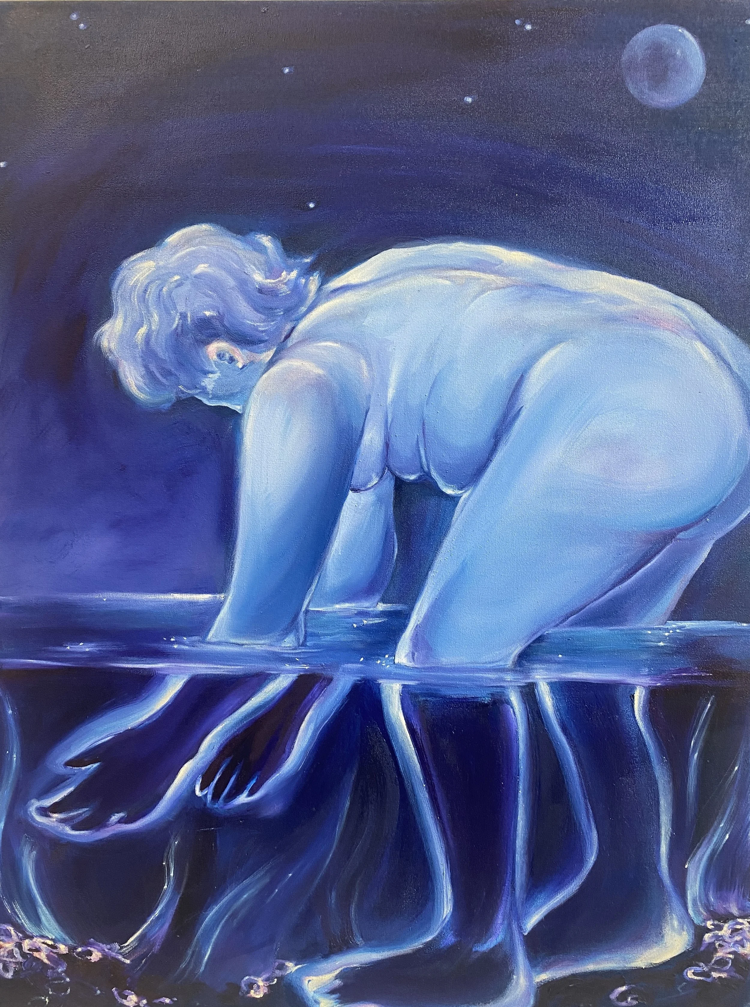 Life and Death of a Plankton II, 30x40", Oil on Canvas