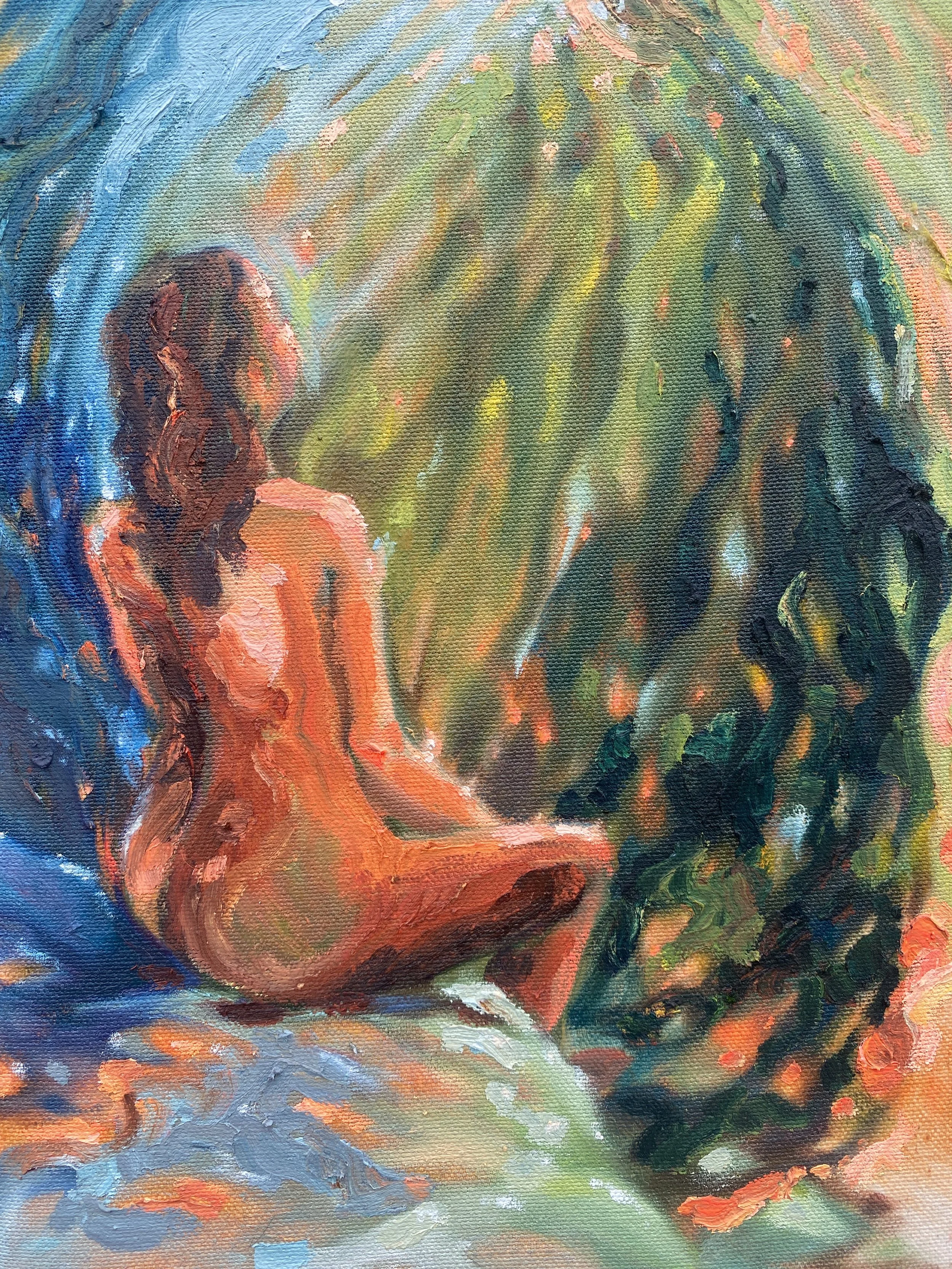 Rêverie I, 9x12, Huile et médium à cire froide sur toile