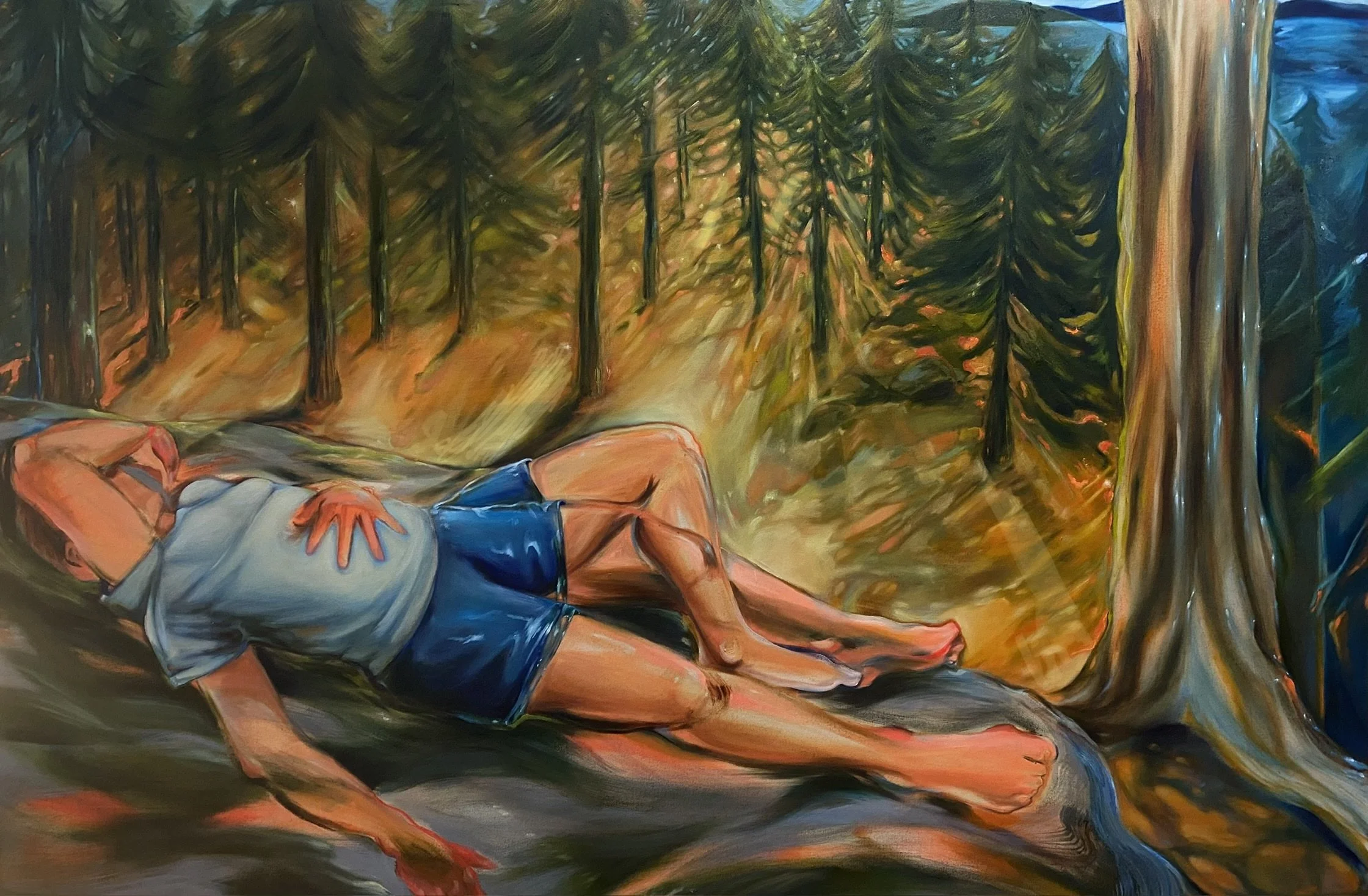 The Lake, 48x72", Huile sur toile, 2026, VENDU/SOLD