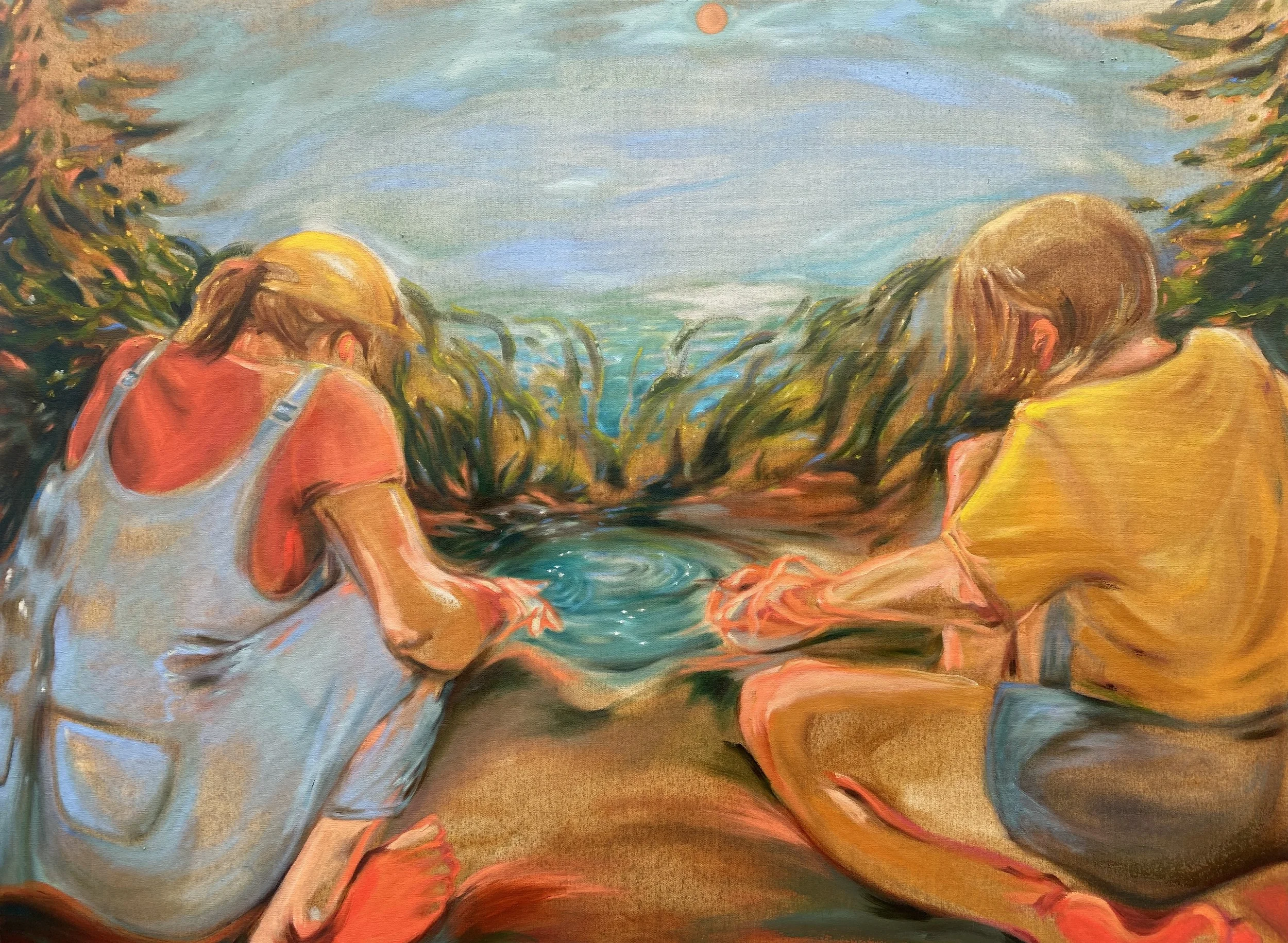 Fibonacci's Puddle, 48x36", Huile sur toile