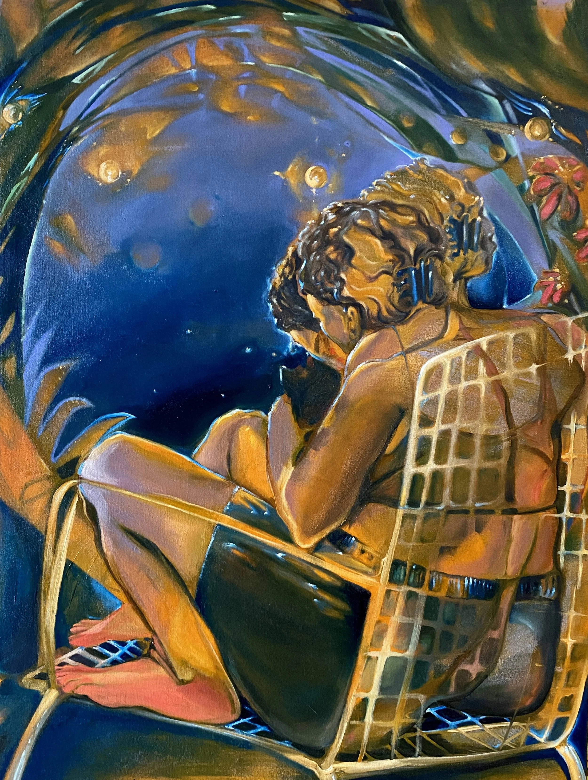 Perséides II, 30x40", Huile sur toile, 2026, $1975