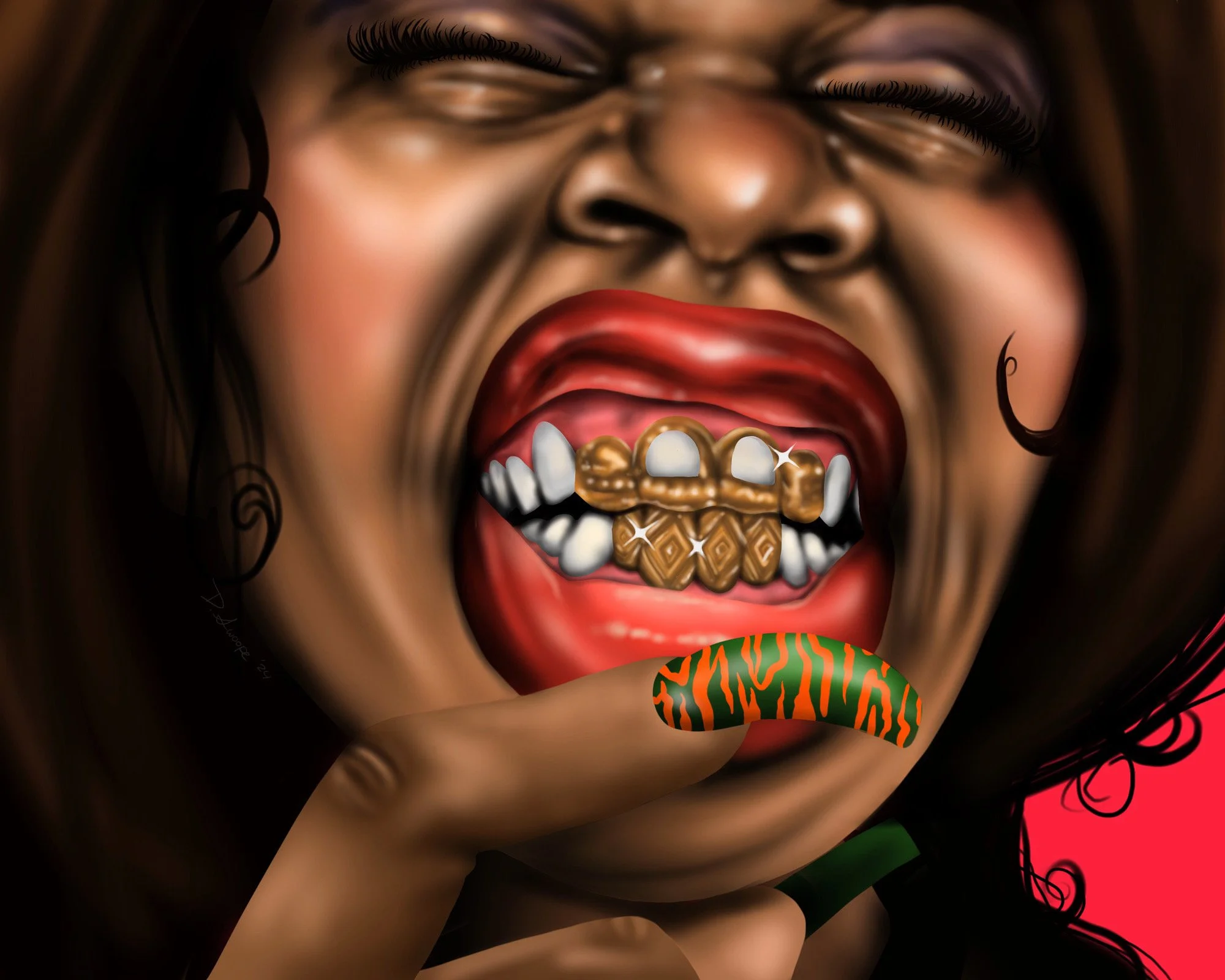 "Gleeful" 2024 20x20in