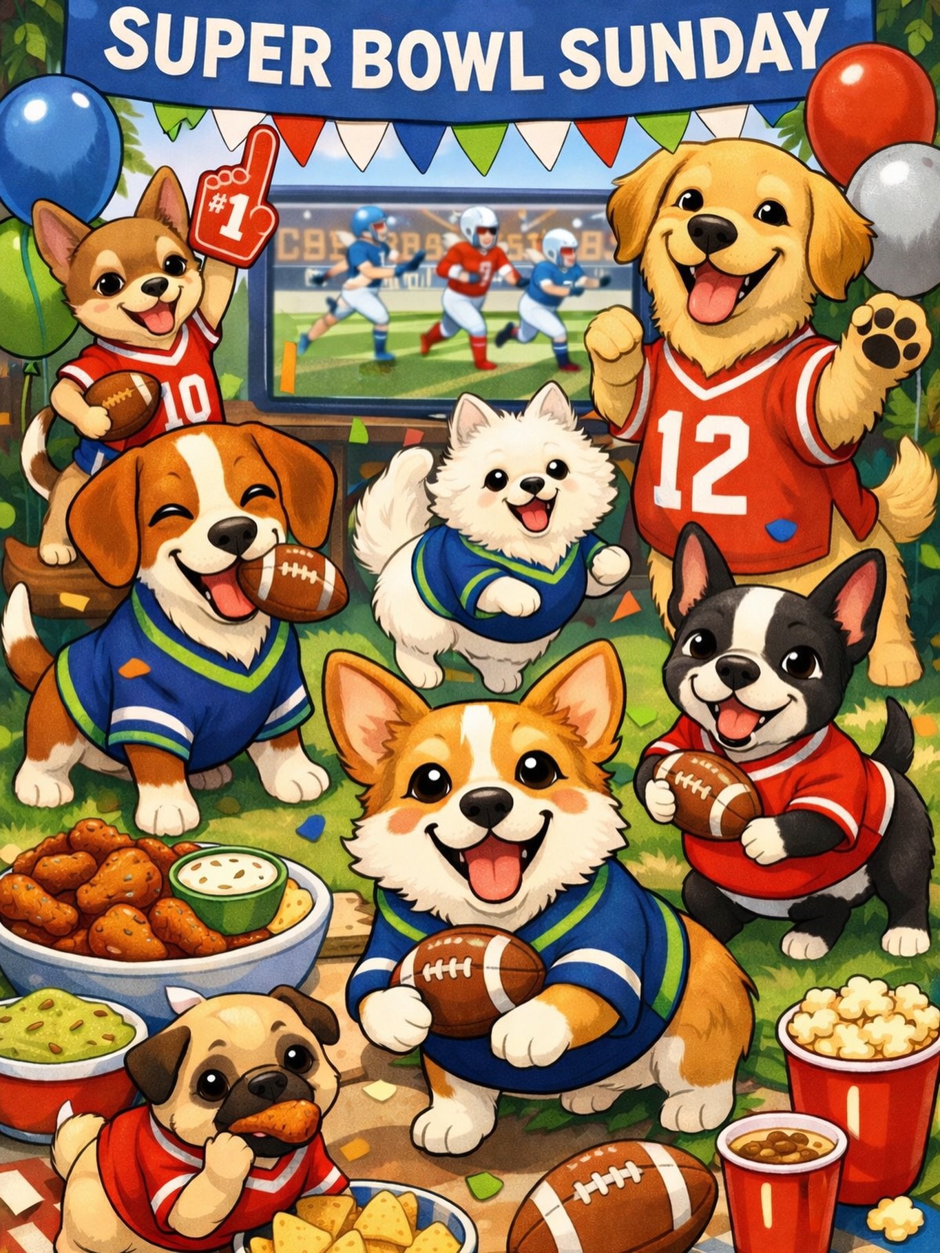 Super Bowl Sunday traditions vary&hellip;
but around here?

Fetch > football 🐾😂

Whether your dog understands the game or just wants the snacks and play breaks, today is about:
&bull; good company
&bull; wagging tails
&bull; dog-friendly snacks
