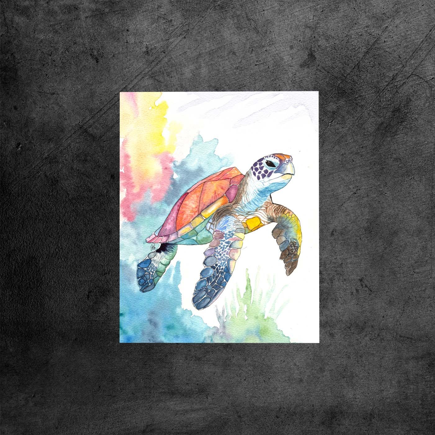 Tortoise of the Sea - Original Watercolor Print